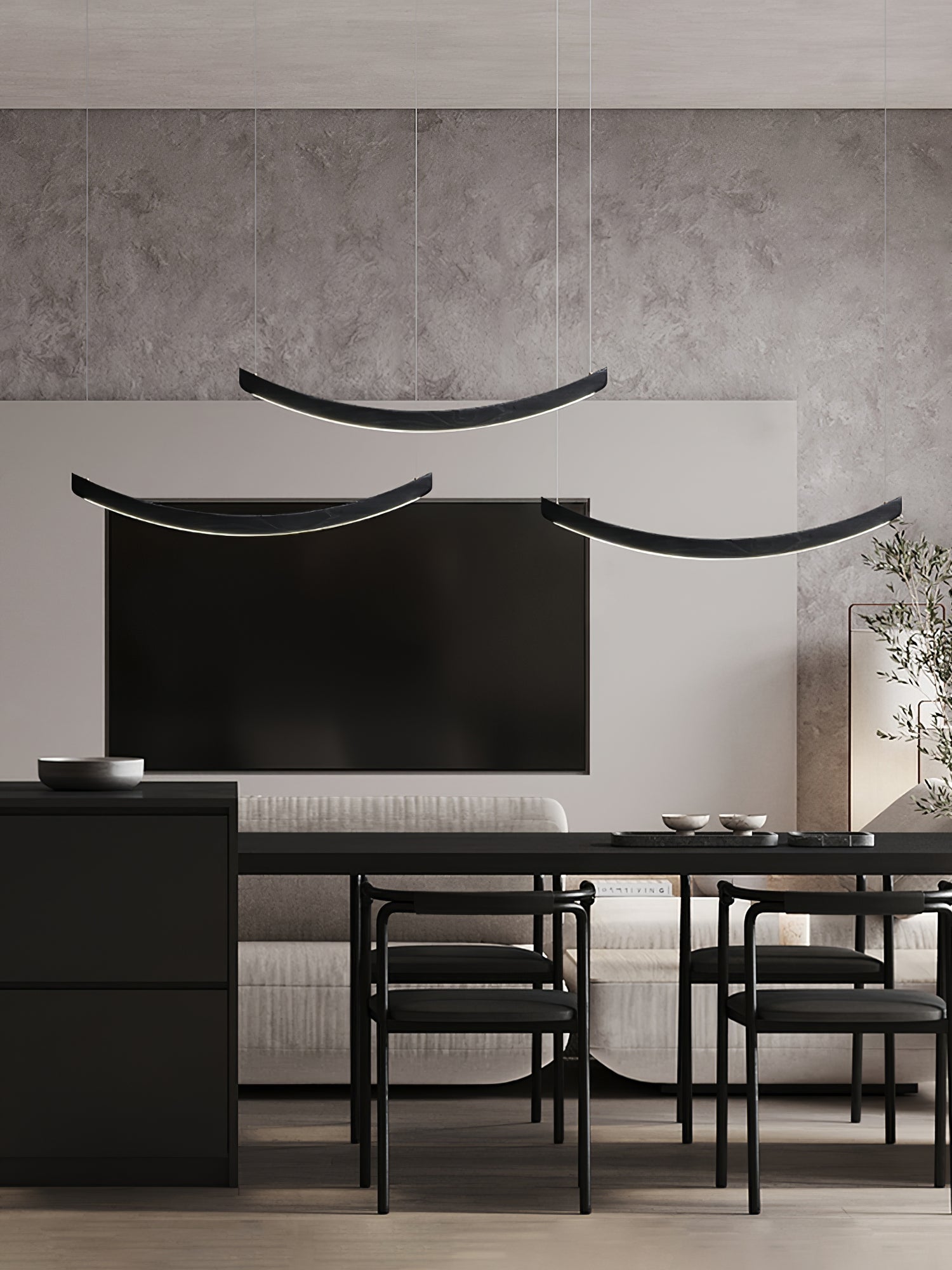 Felix Crescent Pendant Lamp-Neutral Decor