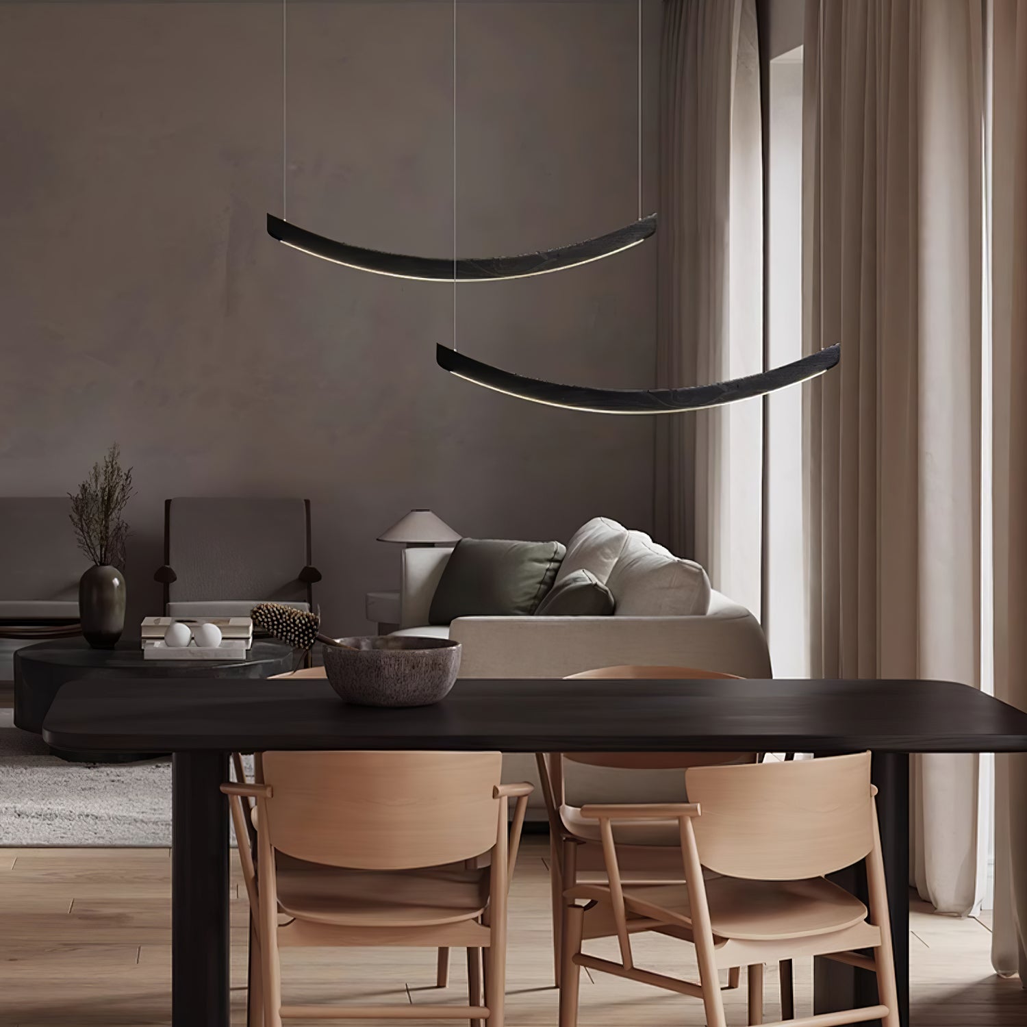 Felix Crescent Pendant Lamp-Neutral Decor