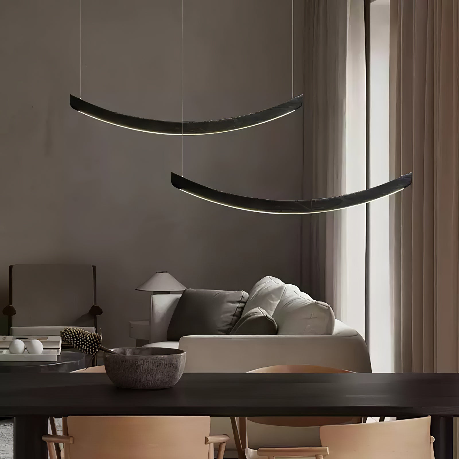 Felix Crescent Pendant Lamp-Neutral Decor