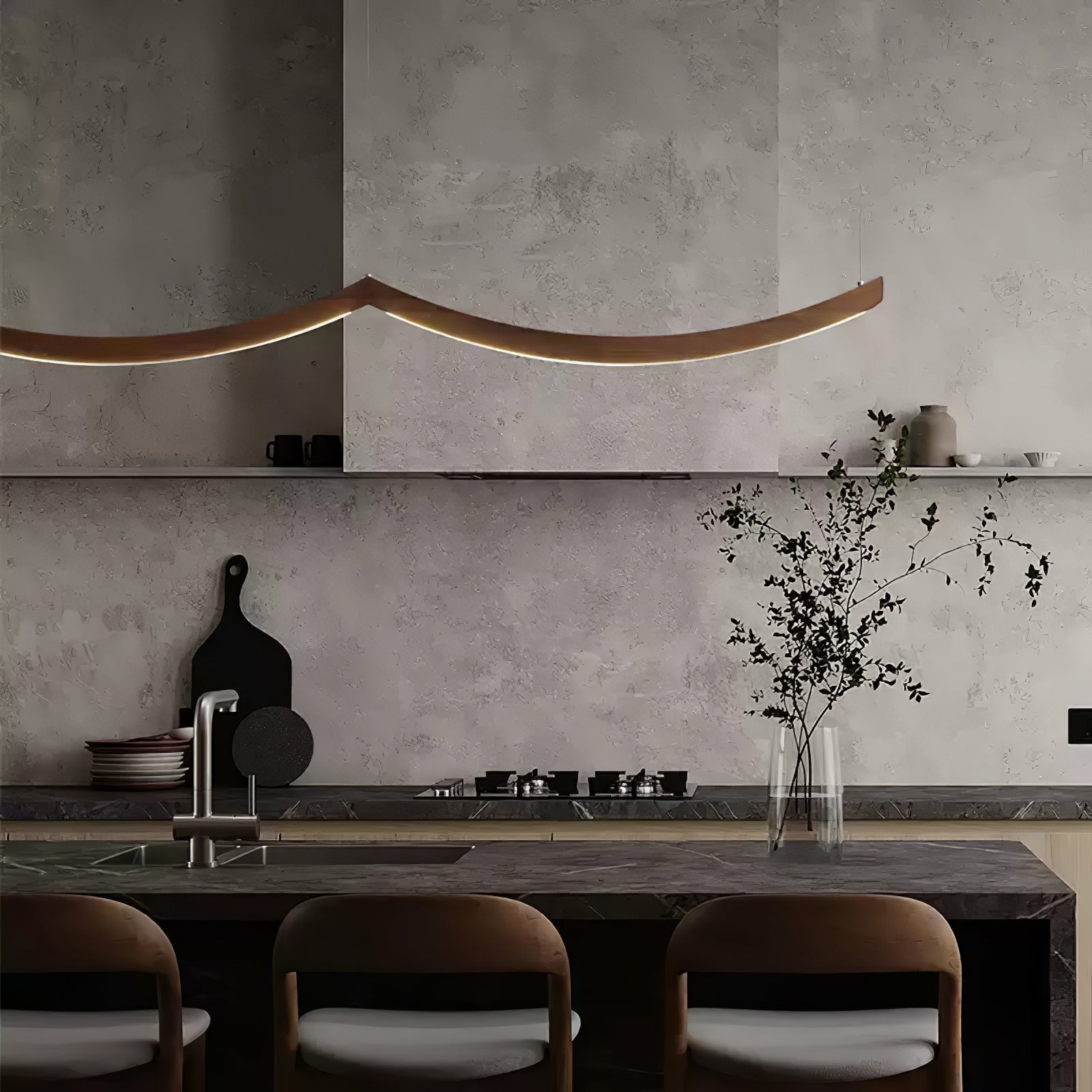 Felix Crescent Pendant Lamp-Neutral Decor