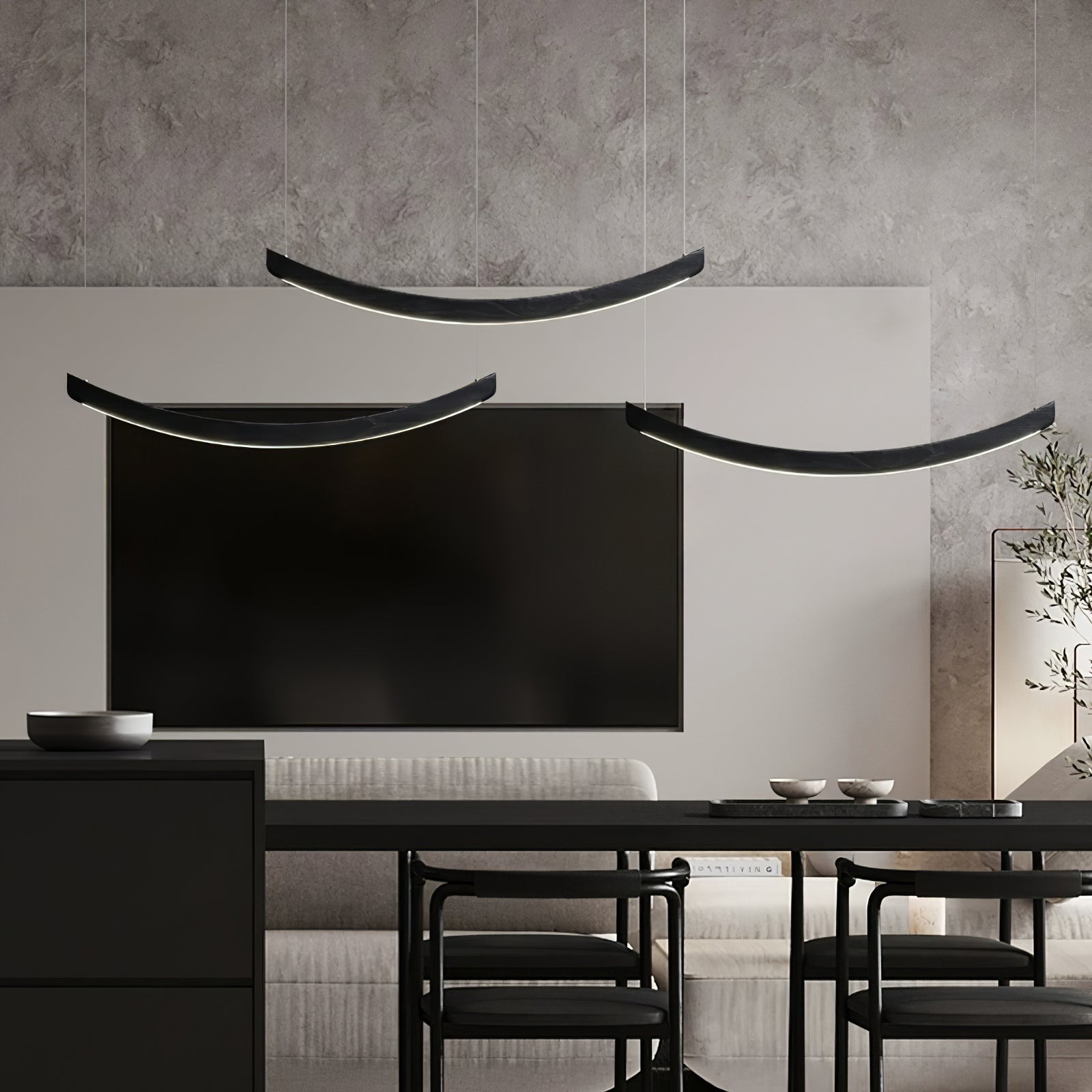 Felix Crescent Pendant Lamp-Neutral Decor