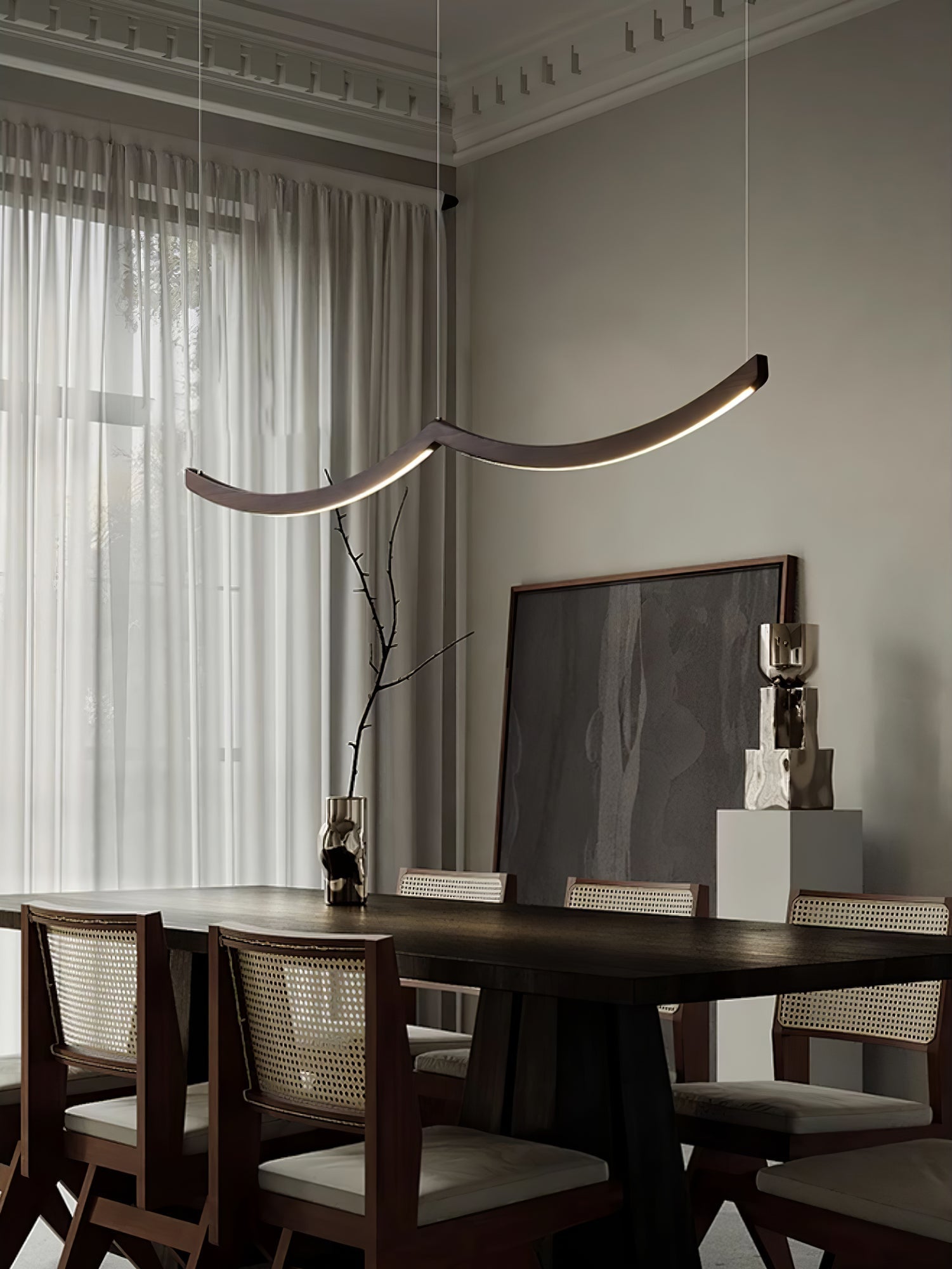 Felix Crescent Pendant Lamp-Neutral Decor