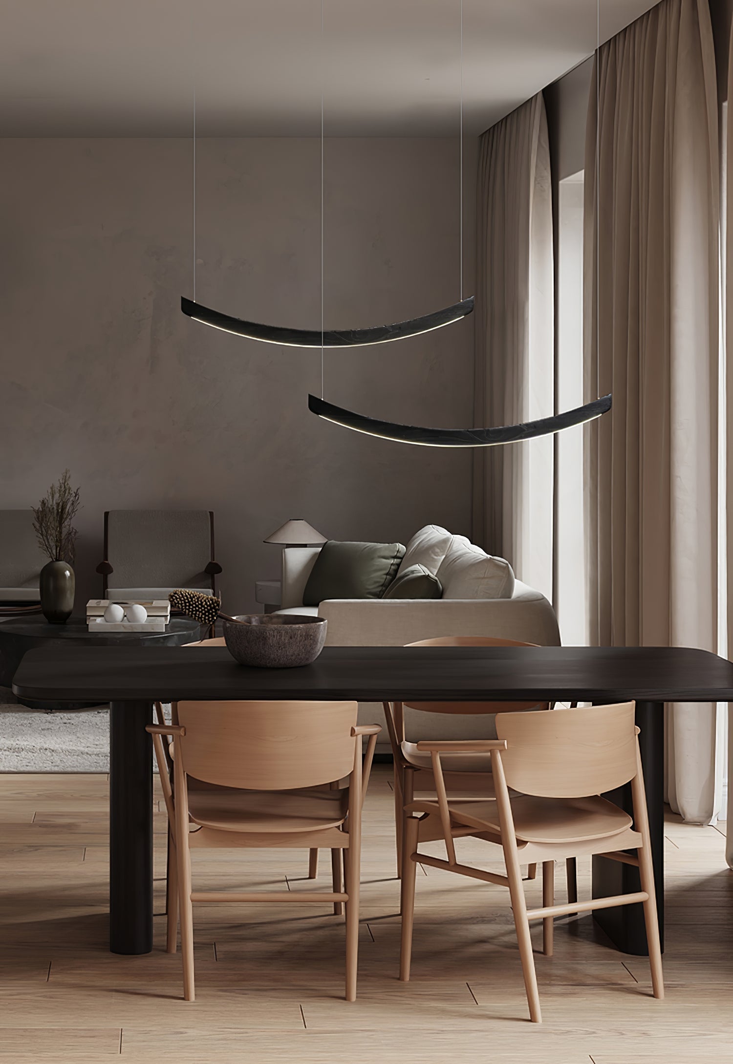 Felix Crescent Pendant Lamp-Neutral Decor