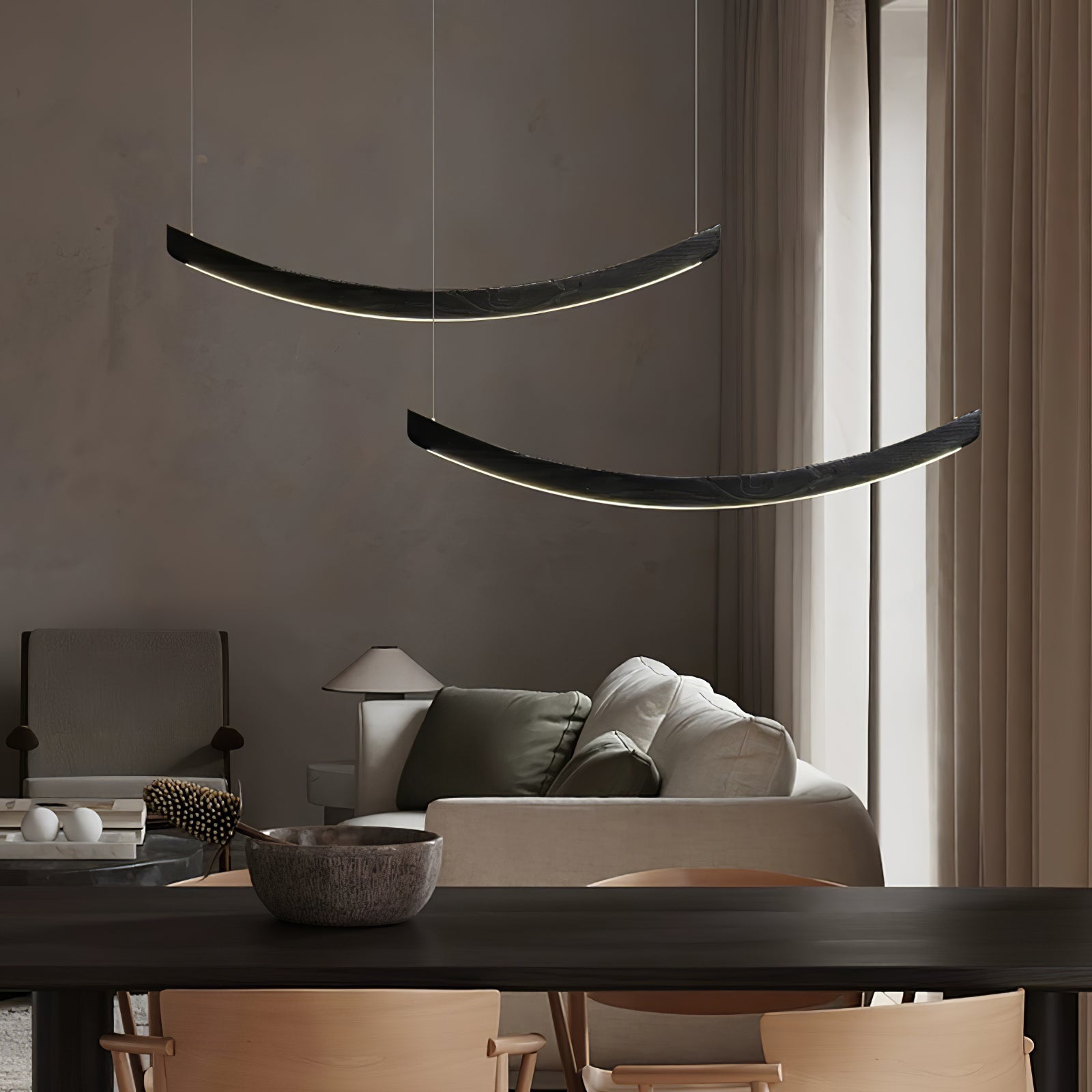 Felix Crescent Pendant Lamp-Neutral Decor