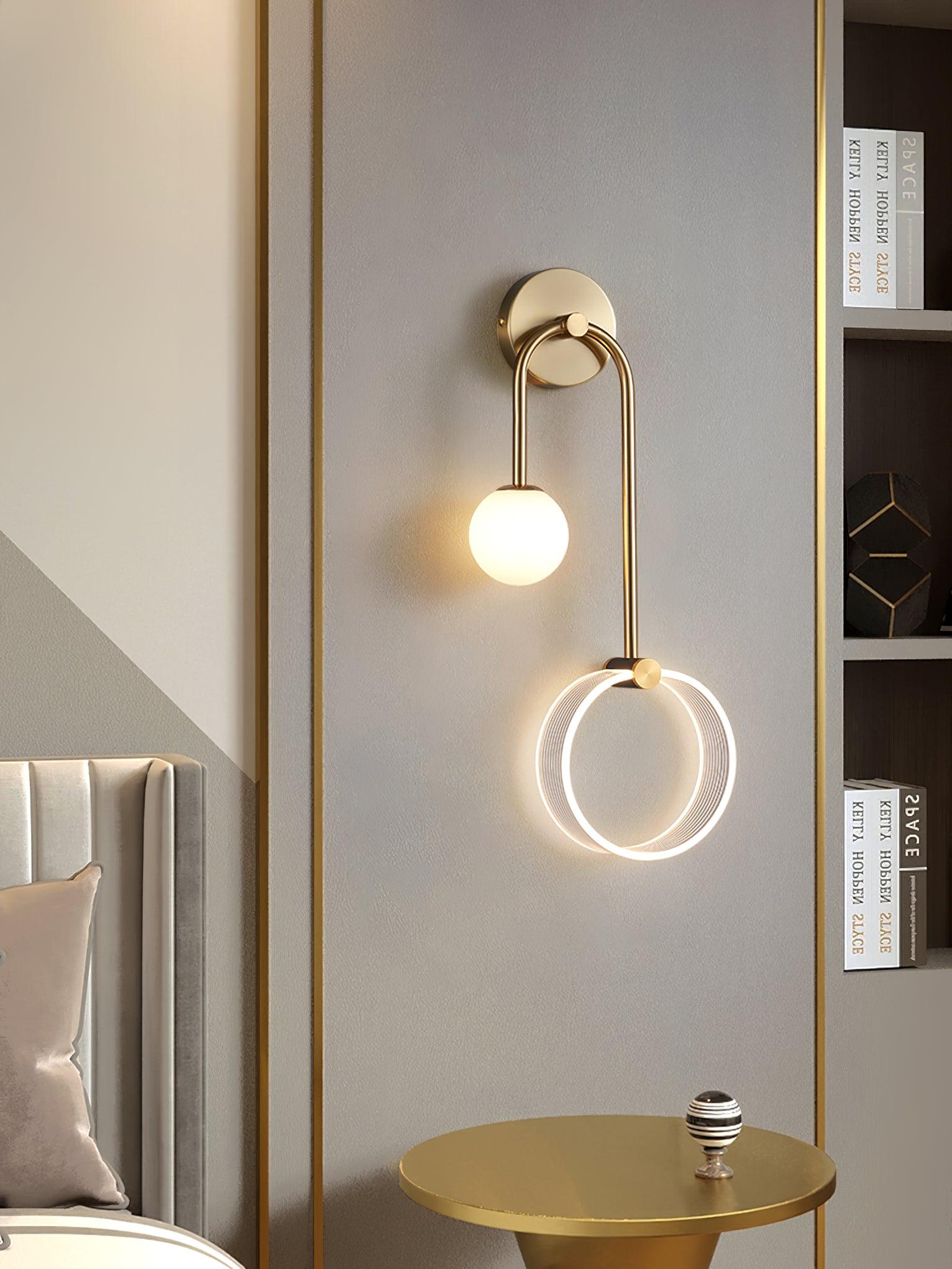 Warren Modern Minimalist LED Brass Wall Light-Neutral Decor