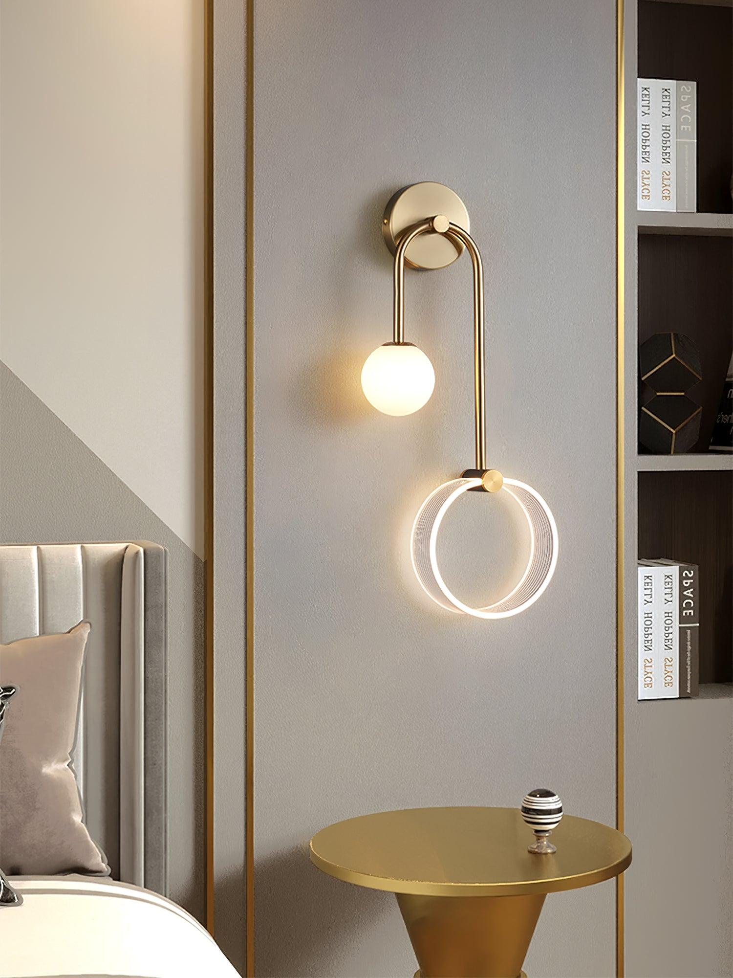 Warren Modern Minimalist LED Brass Wall Light-Neutral Decor