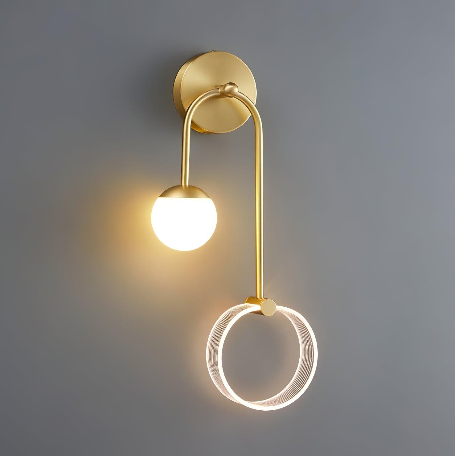 Warren Modern Minimalist LED Brass Wall Light-Neutral Decor