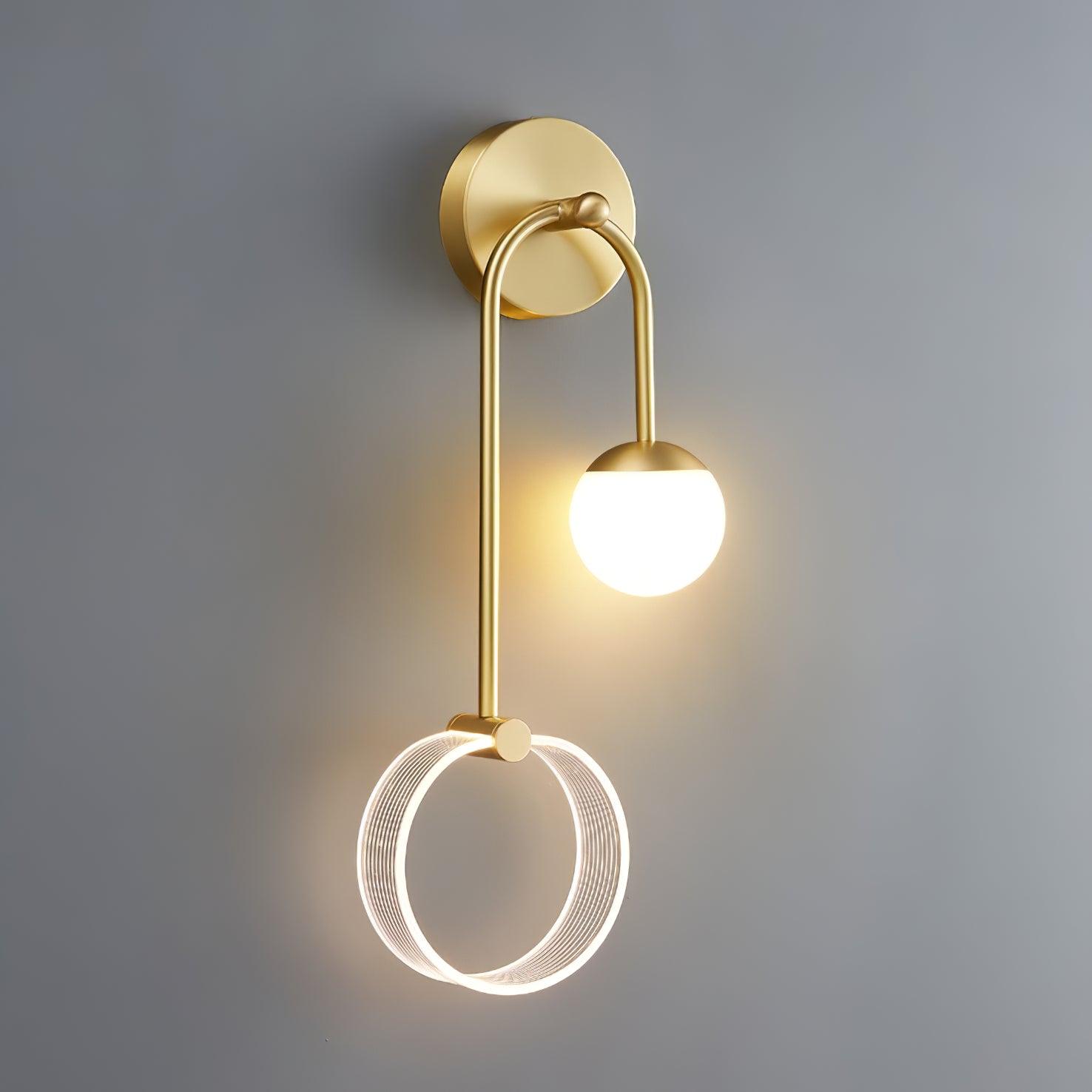 Warren Modern Minimalist LED Brass Wall Light-Neutral Decor
