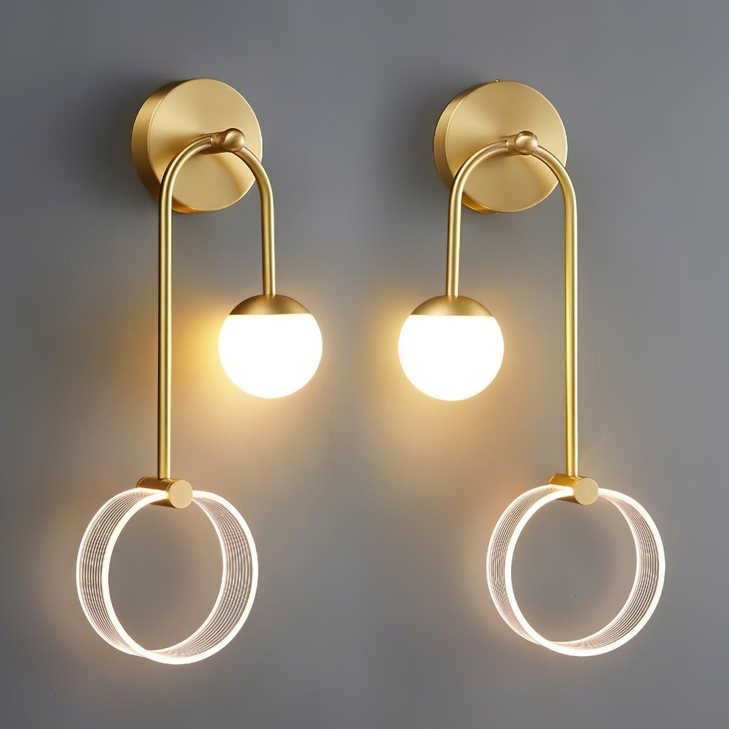 Warren Modern Minimalist LED Brass Wall Light-Neutral Decor