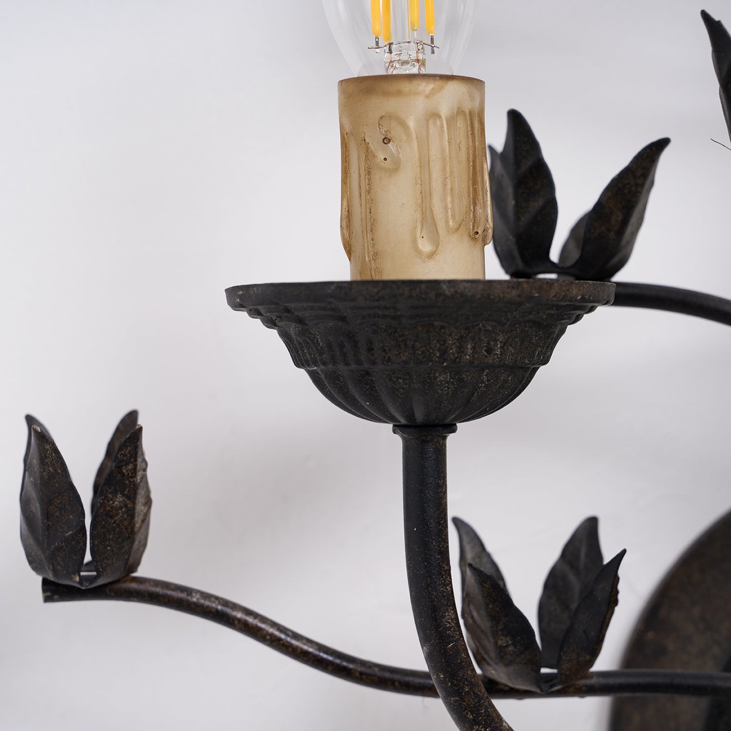 The Ferroarte Branch Wall Lamp from the left side.