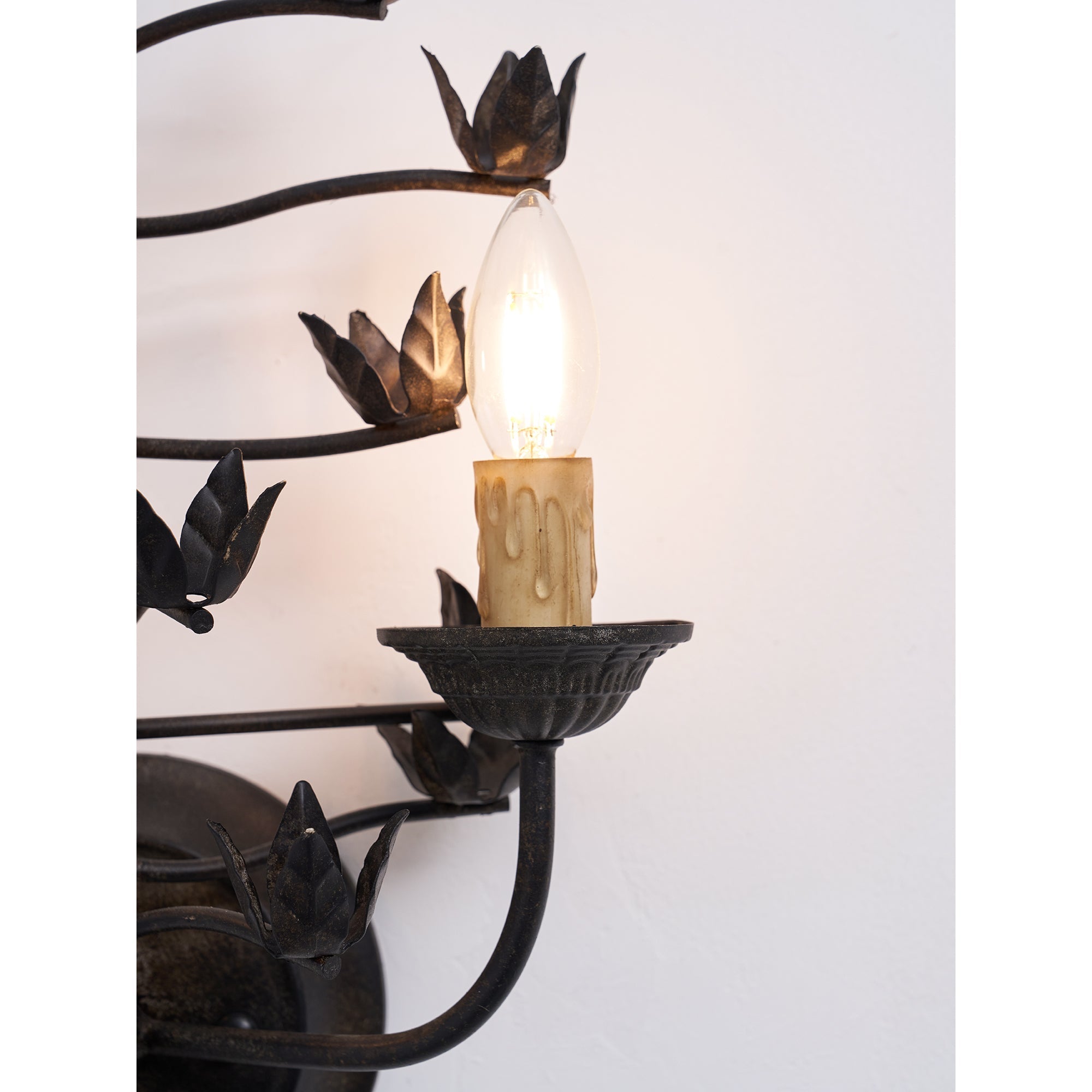 The Ferroarte Branch Wall Lamp from the right side.