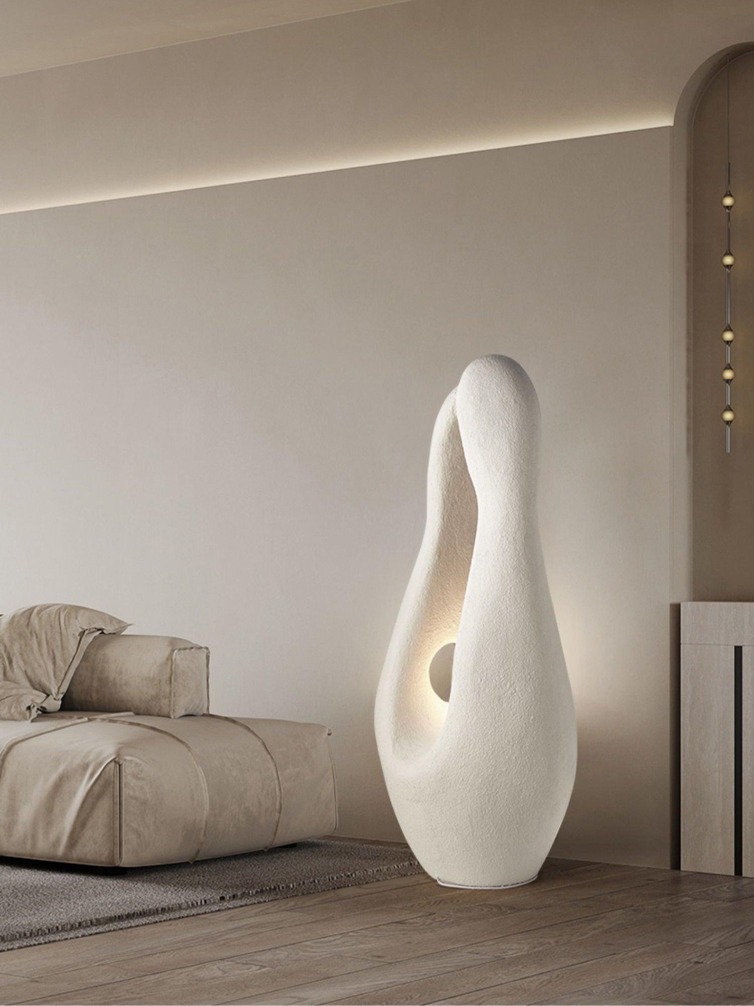 Luo Minimalist Polystyrene Floor Lamp-Neutral Decor