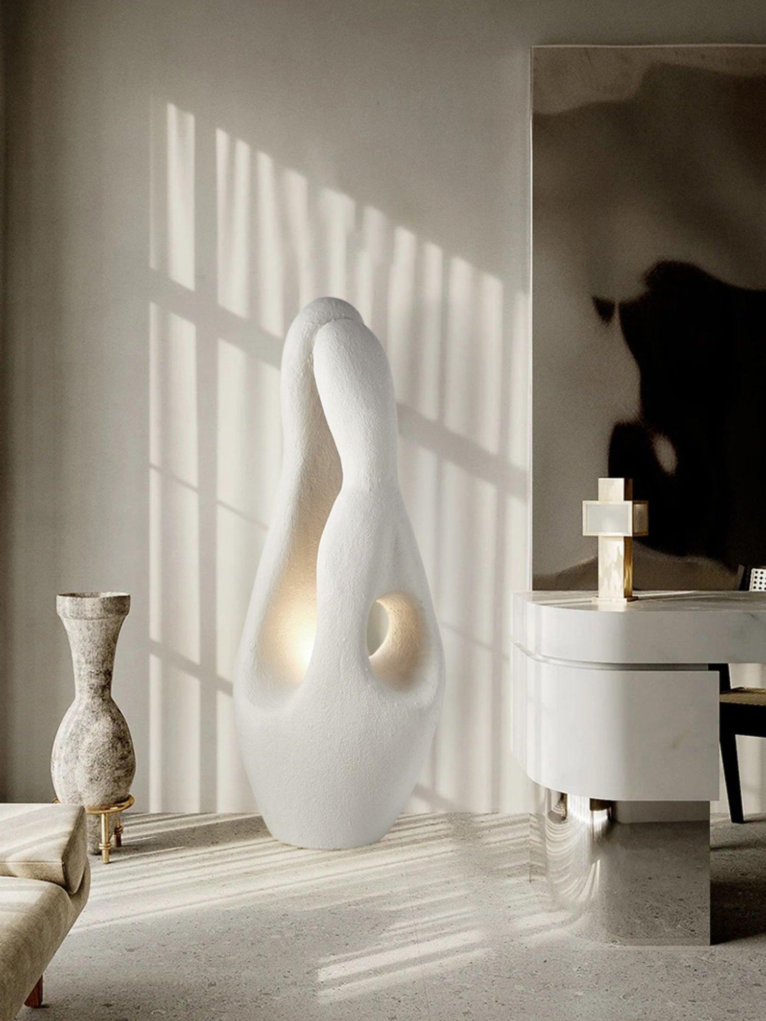 Luo Minimalist Polystyrene Floor Lamp-Neutral Decor