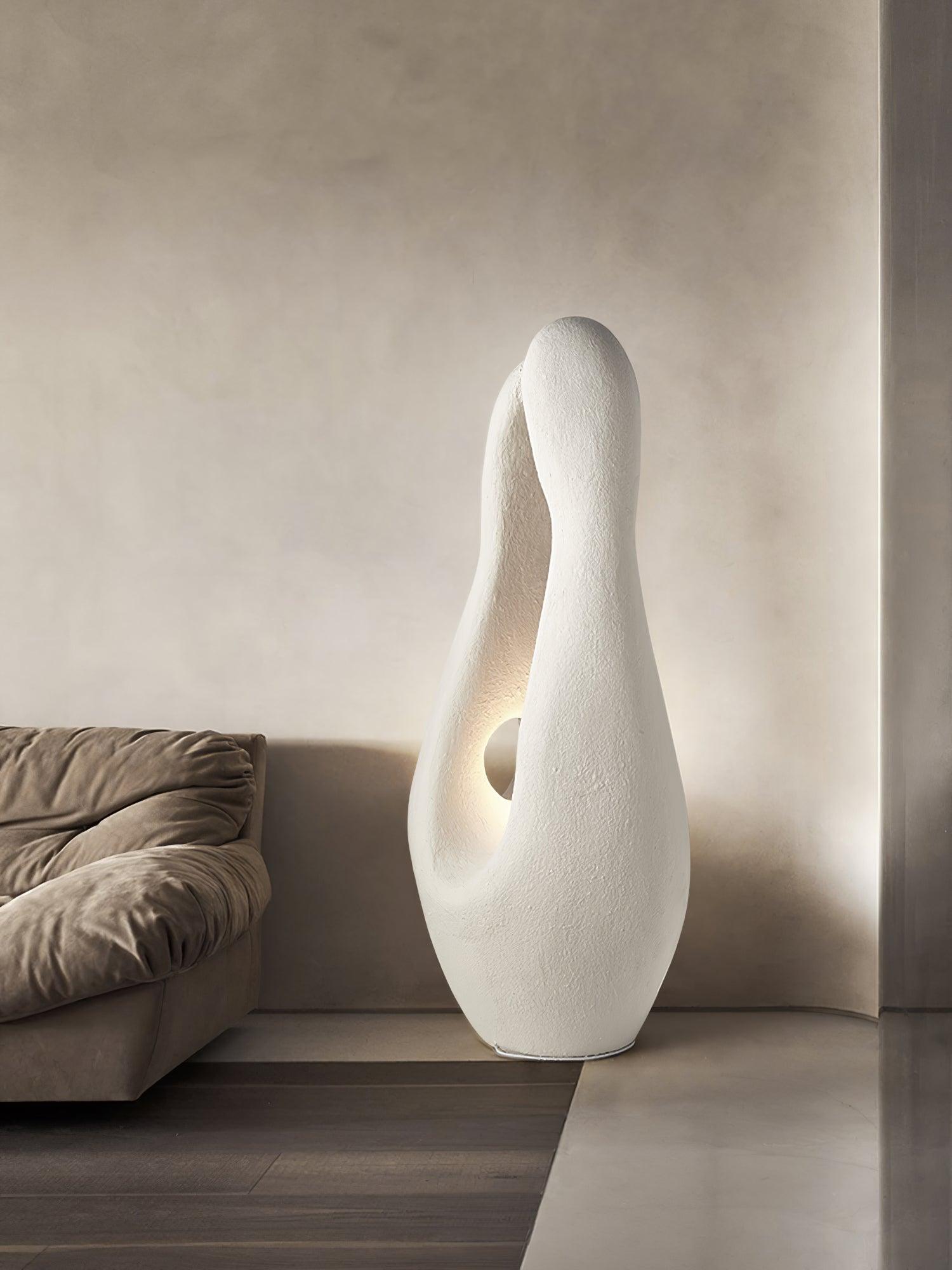 Luo Minimalist Polystyrene Floor Lamp-Neutral Decor