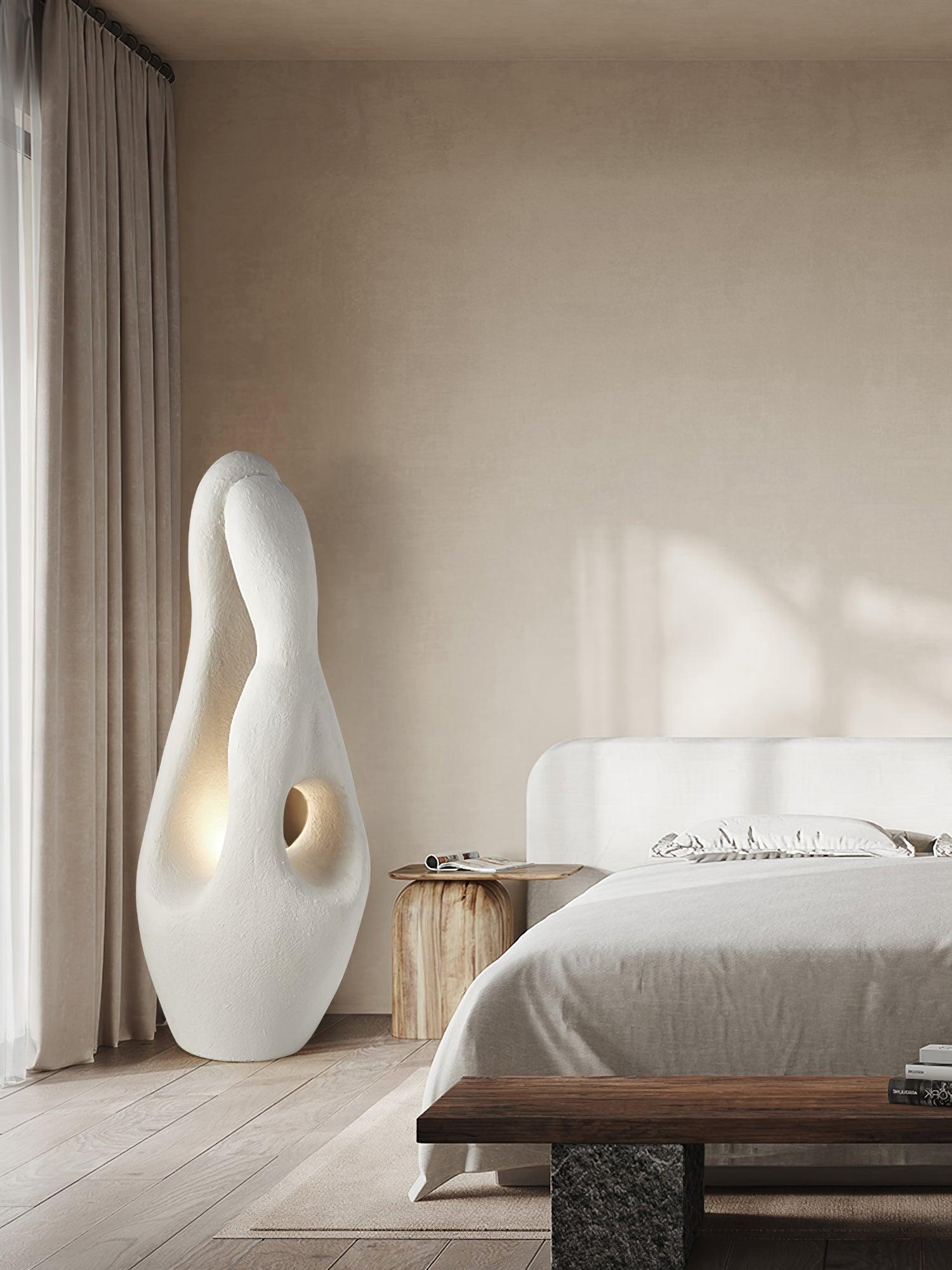 Luo Minimalist Polystyrene Floor Lamp-Neutral Decor