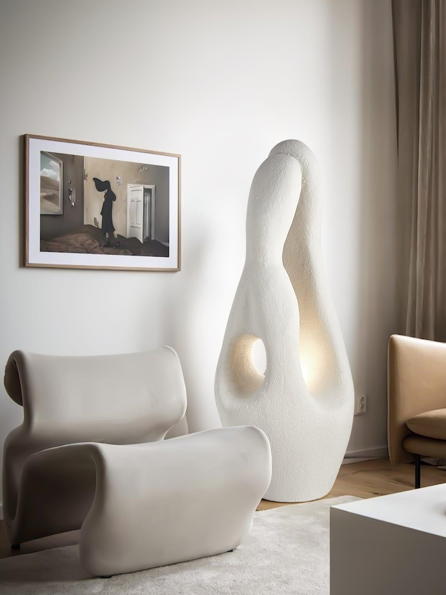 Luo Minimalist Polystyrene Floor Lamp-Neutral Decor