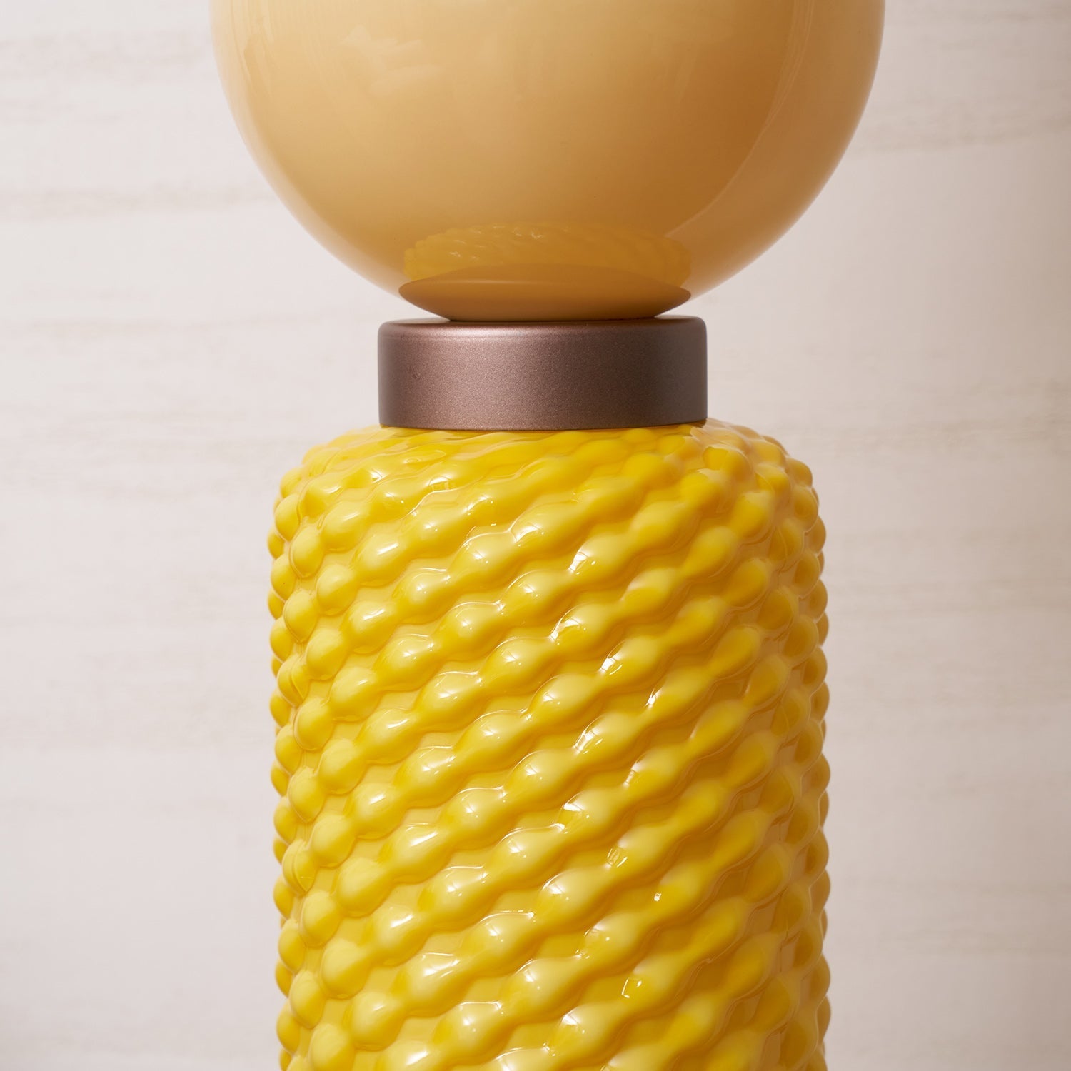 Close-up of the lamp's power cord and plug.