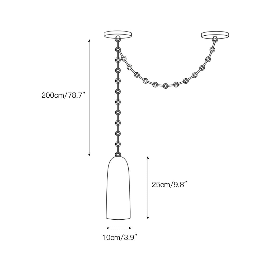Single head configuration of the Spanish alabaster chandelier.