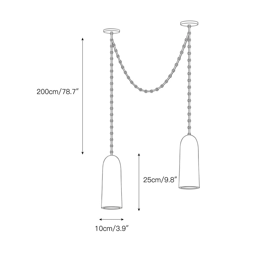 Two-head configuration of the Spanish alabaster chandelier.