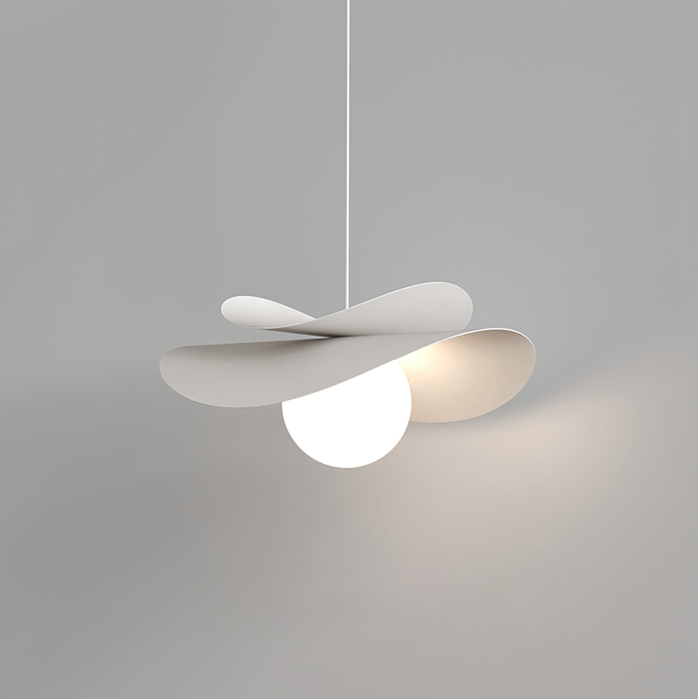 View from below the Fiksa Pendant Lamp, showing the bulb placement.