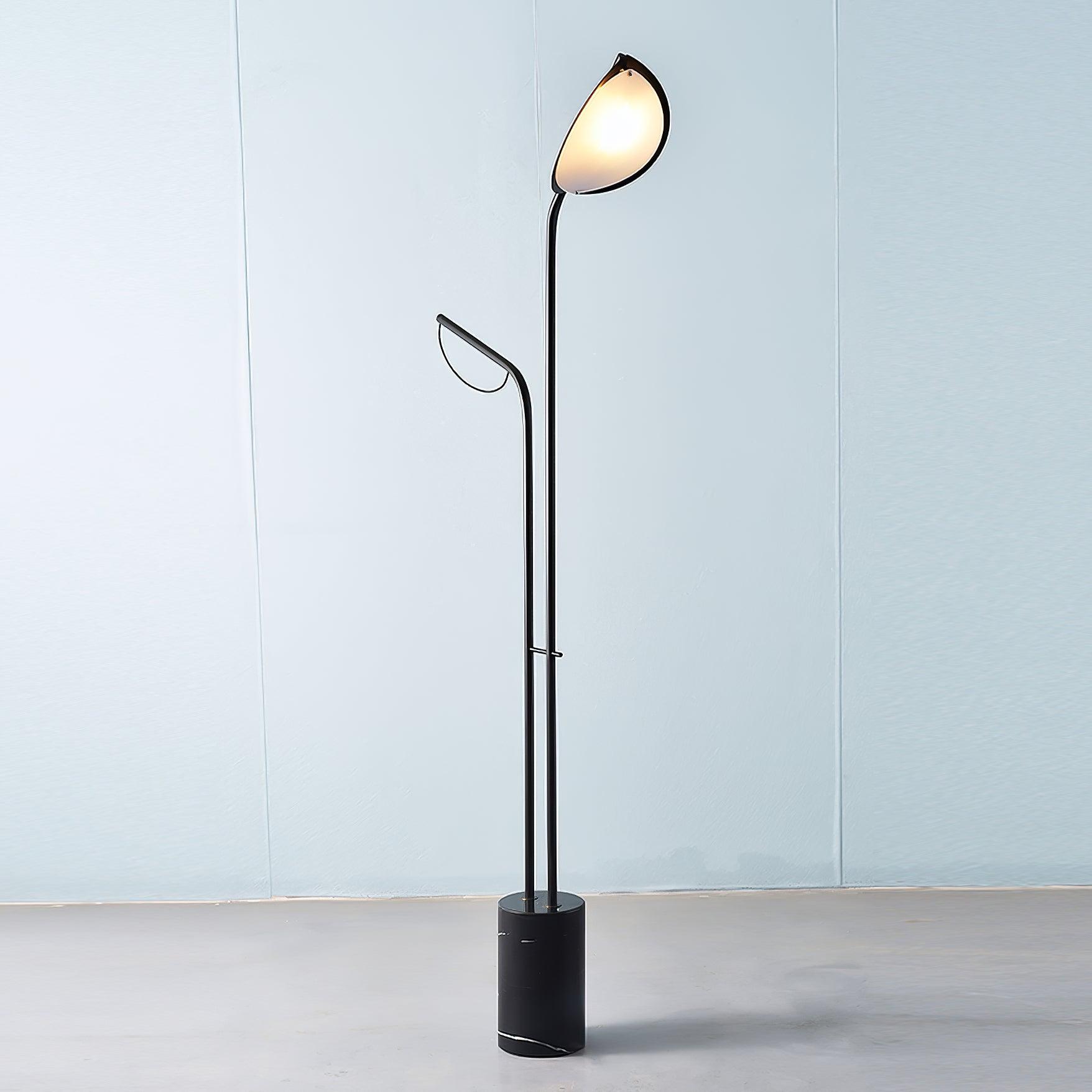 Lumen Minimalist Marble Floor Lamp-Neutral Decor