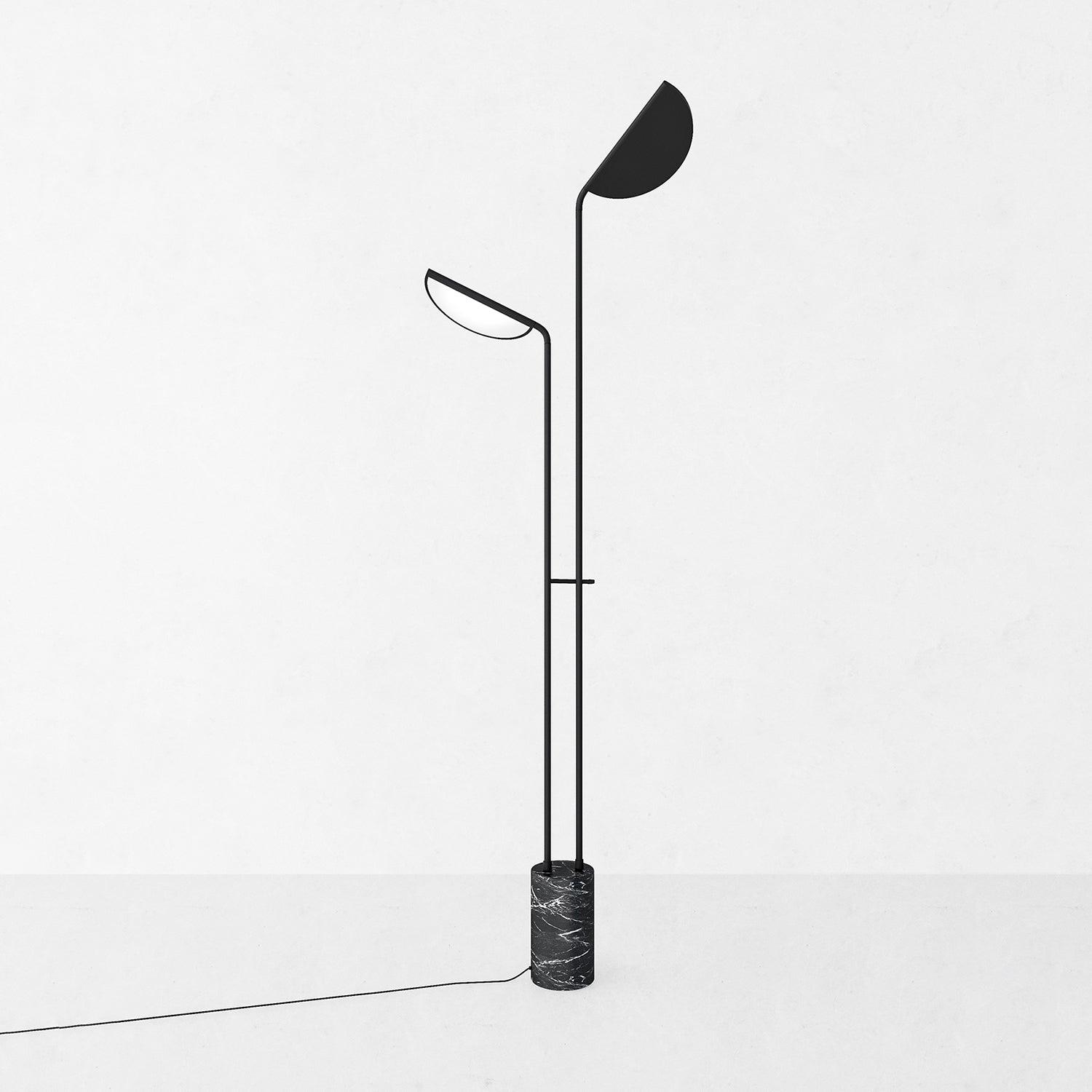 Lumen Minimalist Marble Floor Lamp-Neutral Decor