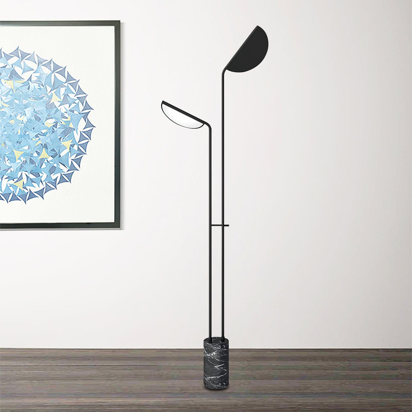 Lumen Minimalist Marble Floor Lamp-Neutral Decor