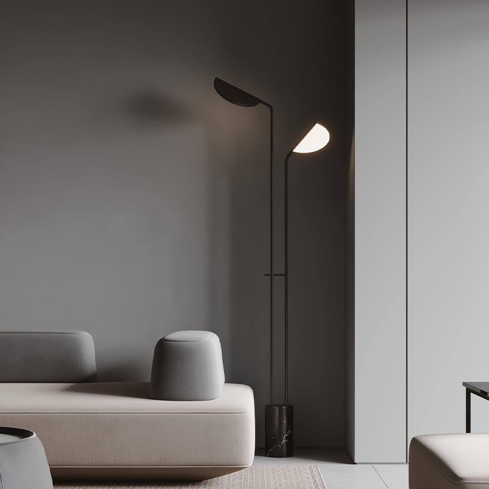 Lumen Minimalist Marble Floor Lamp-Neutral Decor