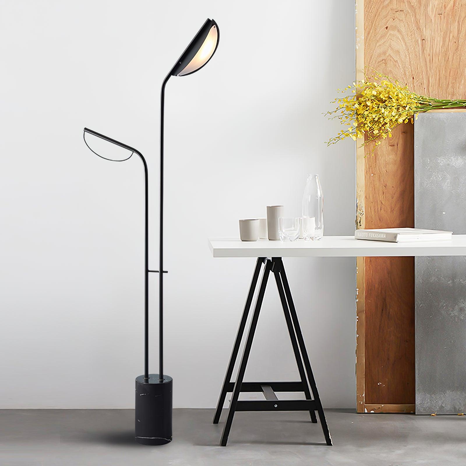 Lumen Minimalist Marble Floor Lamp-Neutral Decor