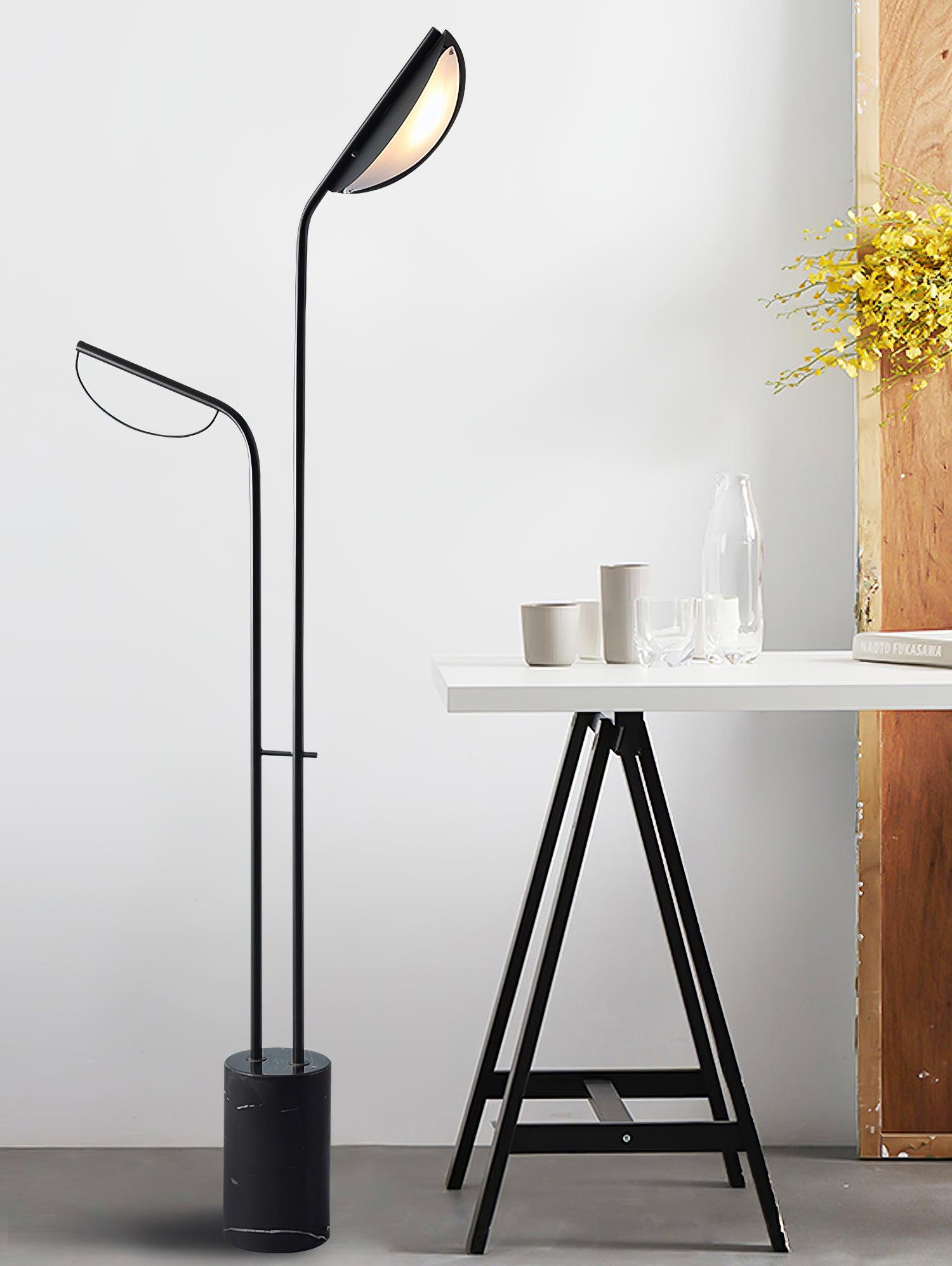 Lumen Minimalist Marble Floor Lamp-Neutral Decor