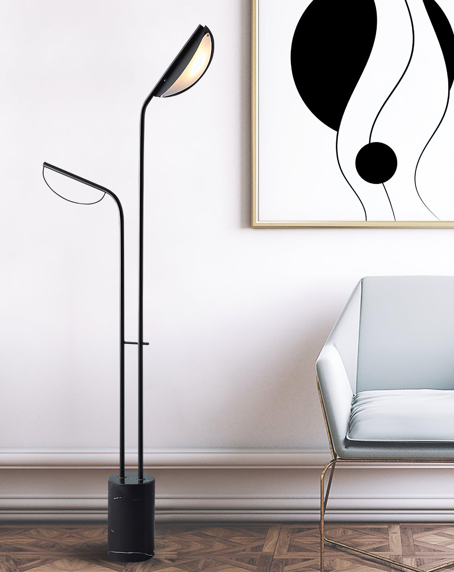 Lumen Minimalist Marble Floor Lamp-Neutral Decor