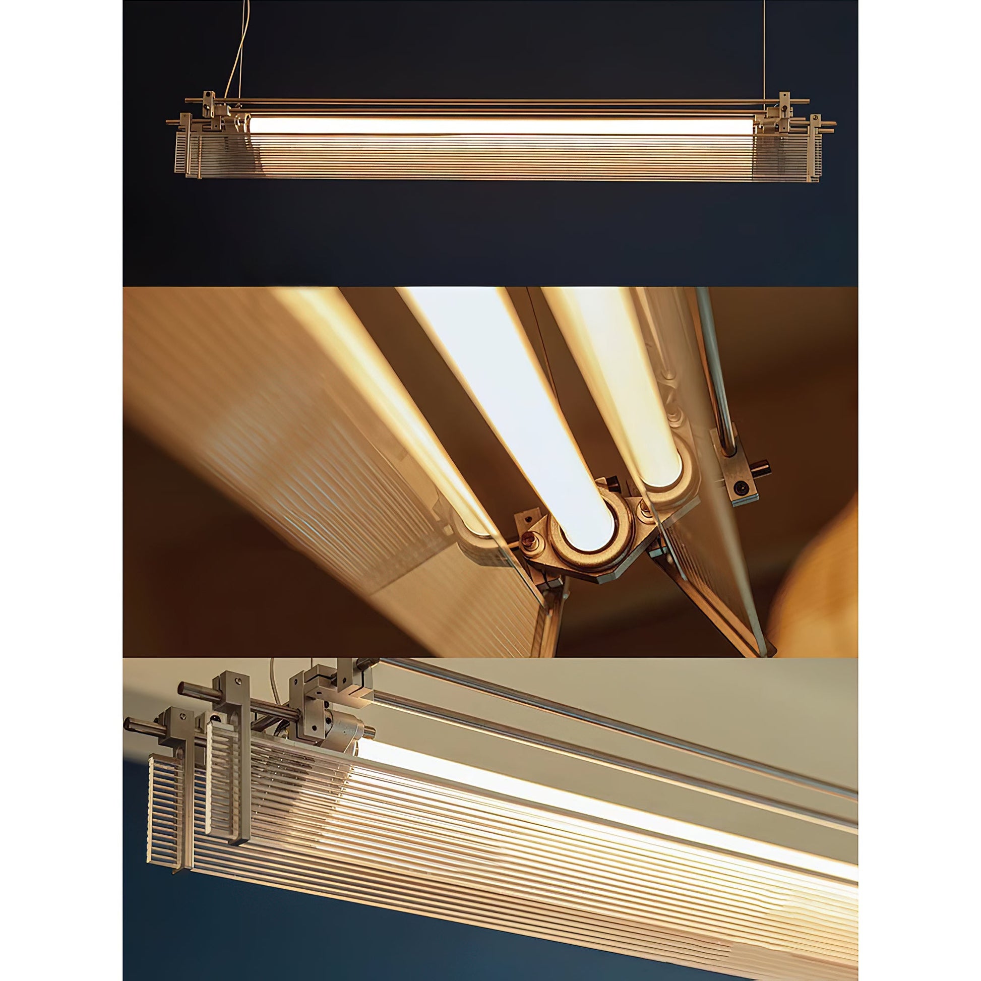 View from below the Filtro LED Pendant Lamp, showing the light output.