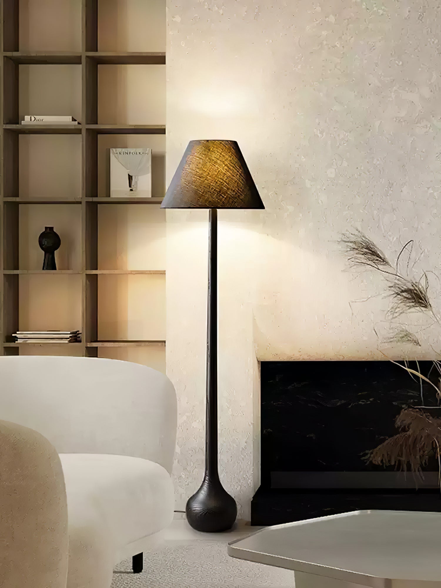 Zeraeos Organic Wooden Floor Lamp-Neutral Decor