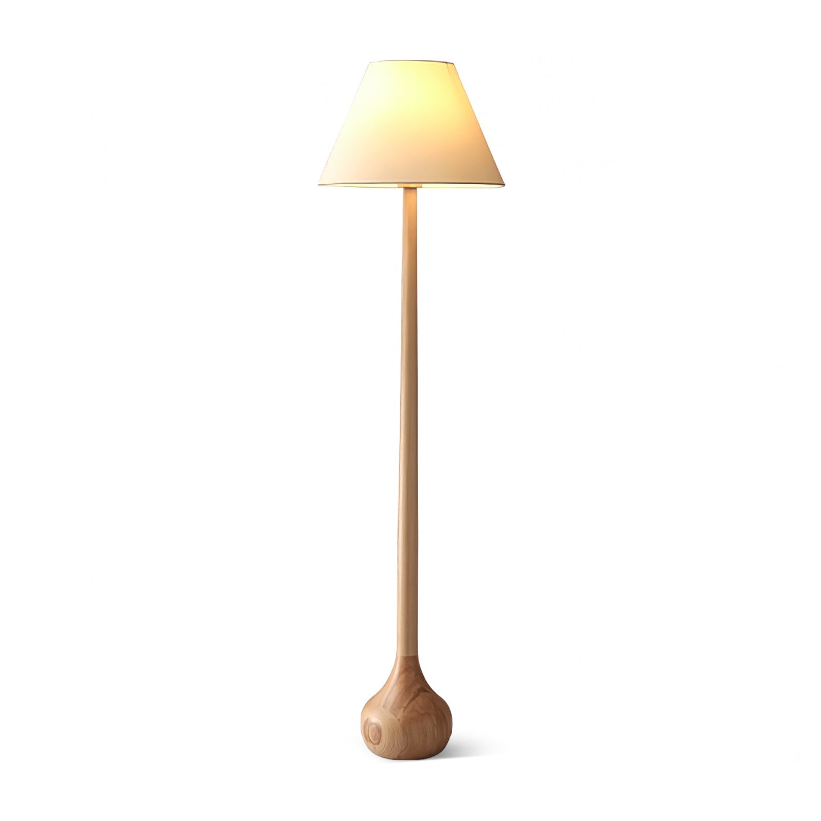 Zeraeos Organic Wooden Floor Lamp-Neutral Decor