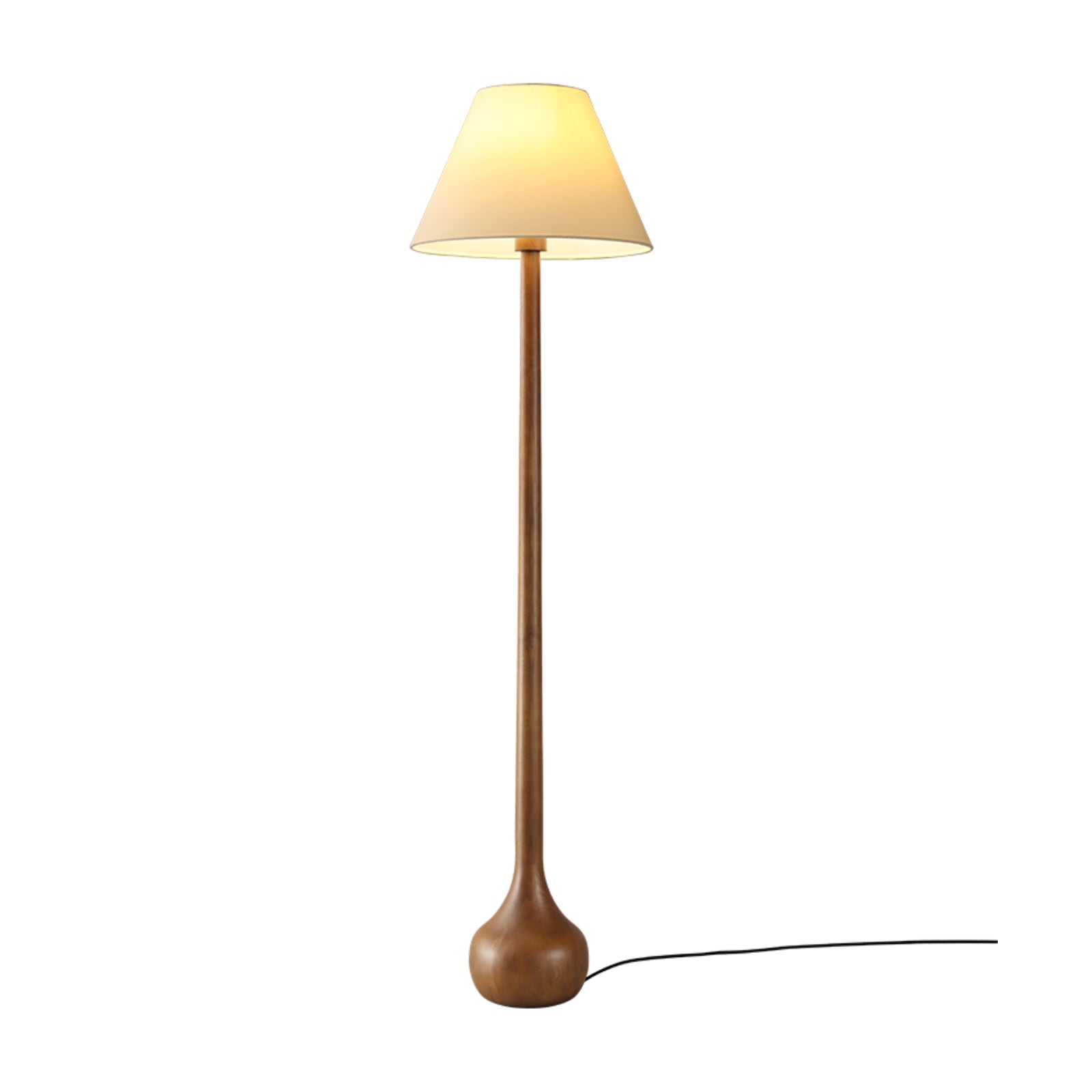 Zeraeos Organic Wooden Floor Lamp-Neutral Decor