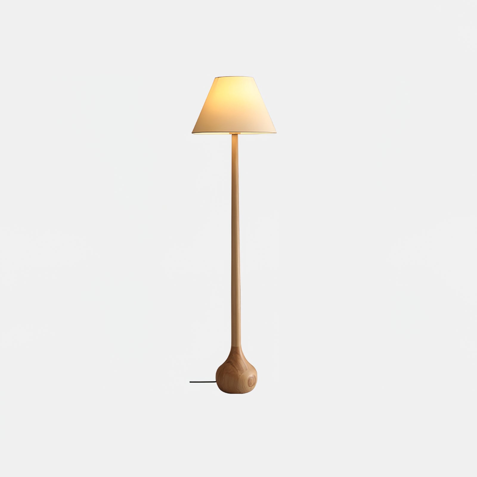 Zeraeos Organic Wooden Floor Lamp-Neutral Decor