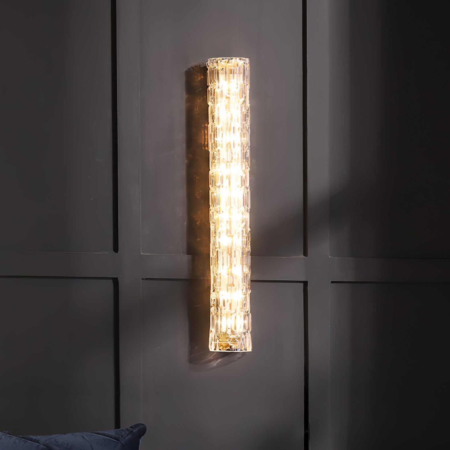 Bexley Brass Glass Glam Wall Lamp-Neutral Decor