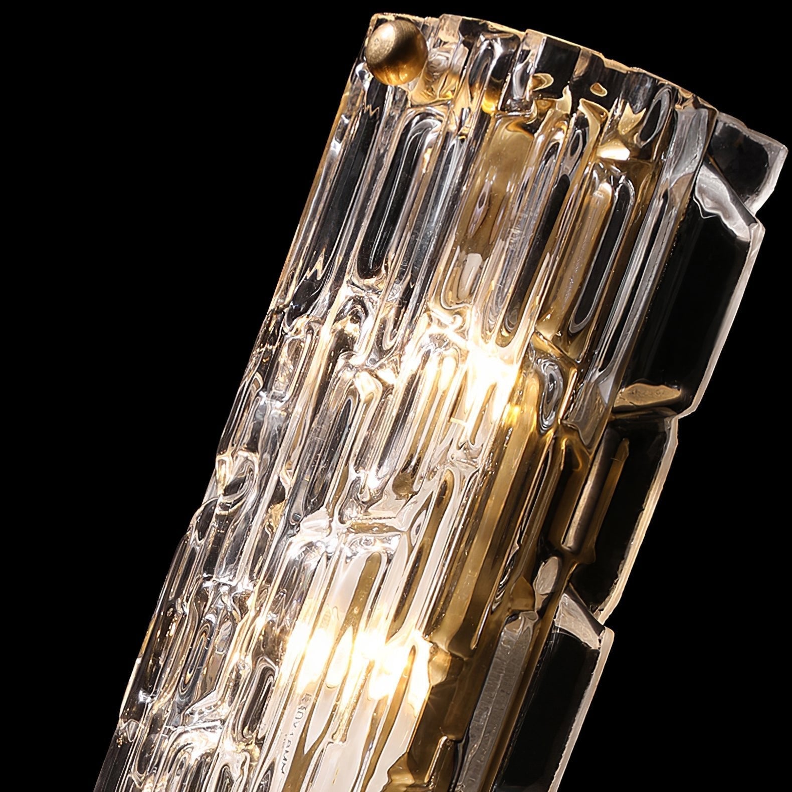Bexley Brass Glass Glam Wall Lamp-Neutral Decor