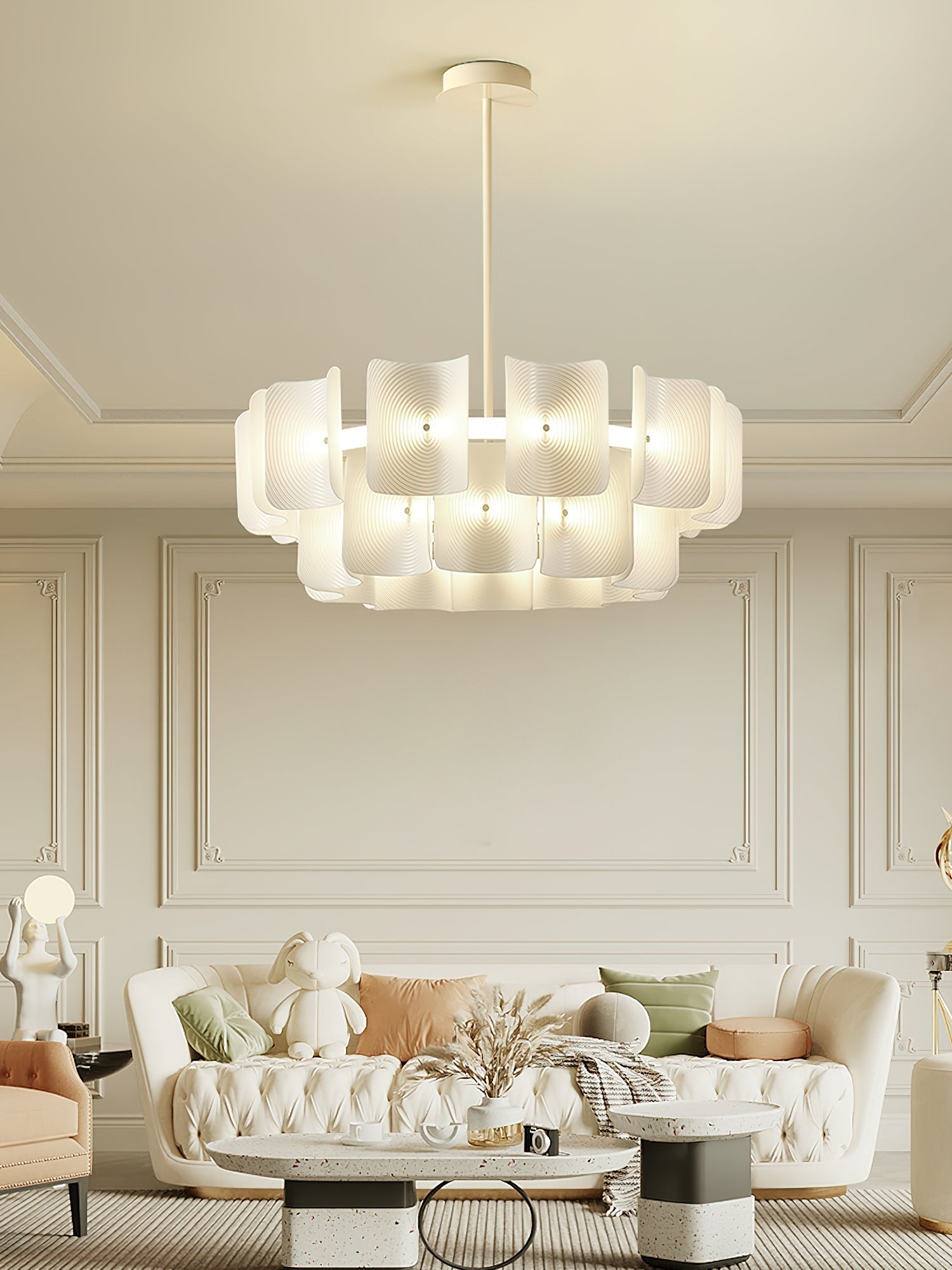 Aurora Chandelier Fingerprint LED-Neutral Decor