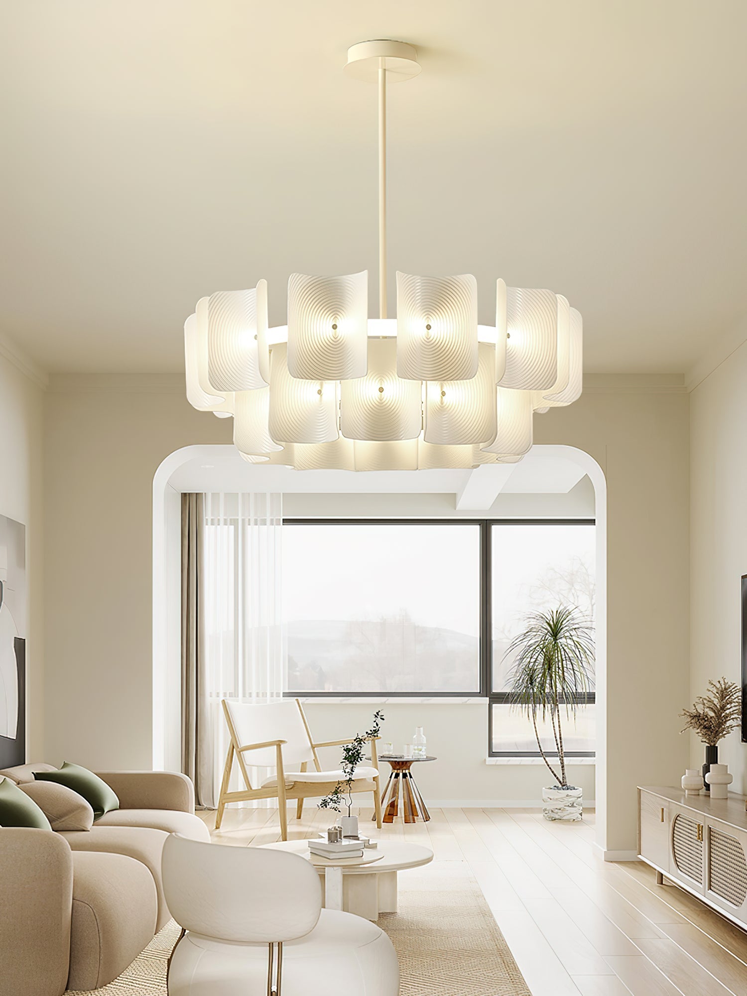 Aurora Chandelier Fingerprint LED-Neutral Decor