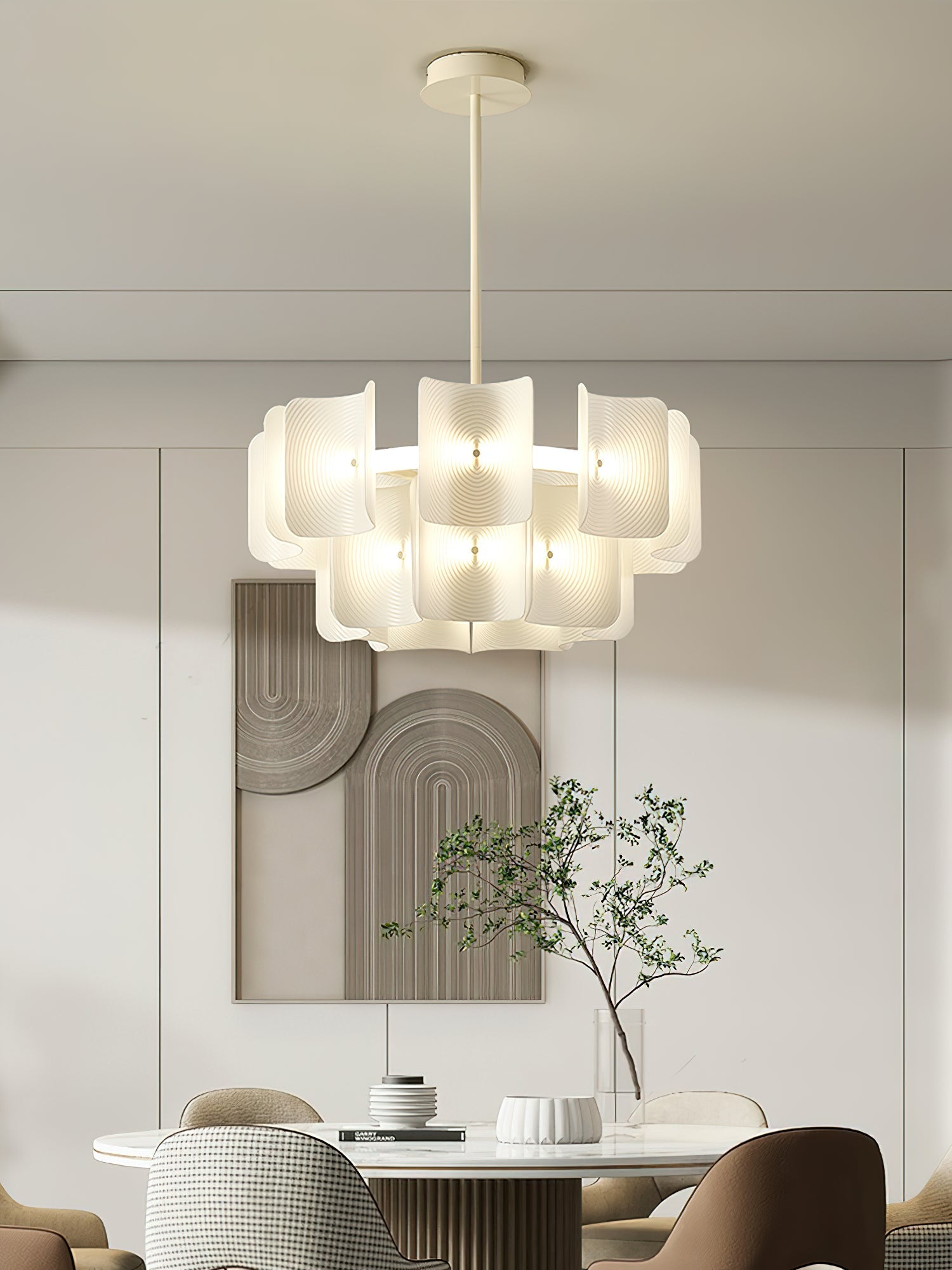 Aurora Chandelier Fingerprint LED-Neutral Decor