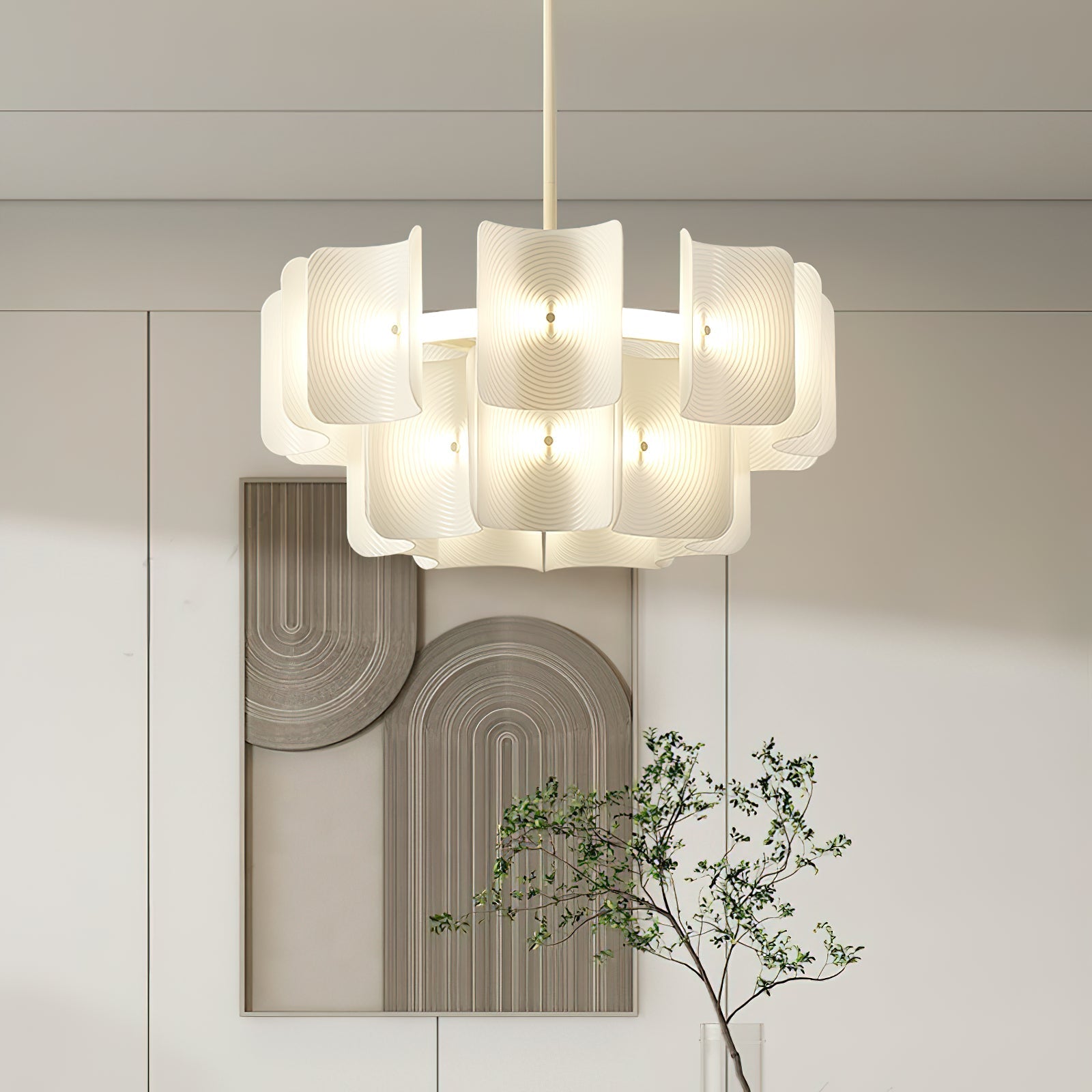 Aurora Chandelier Fingerprint LED-Neutral Decor