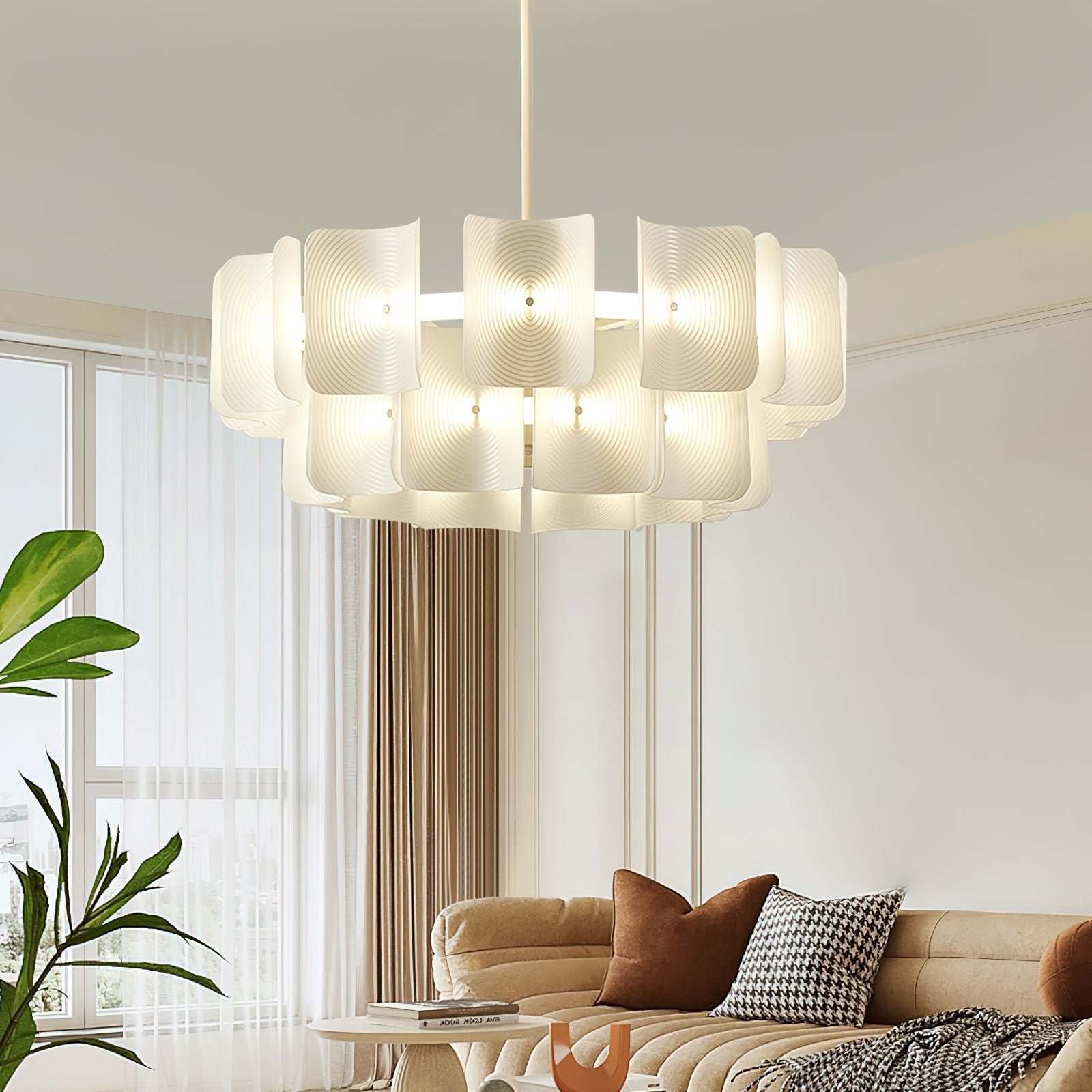 Aurora Chandelier Fingerprint LED-Neutral Decor