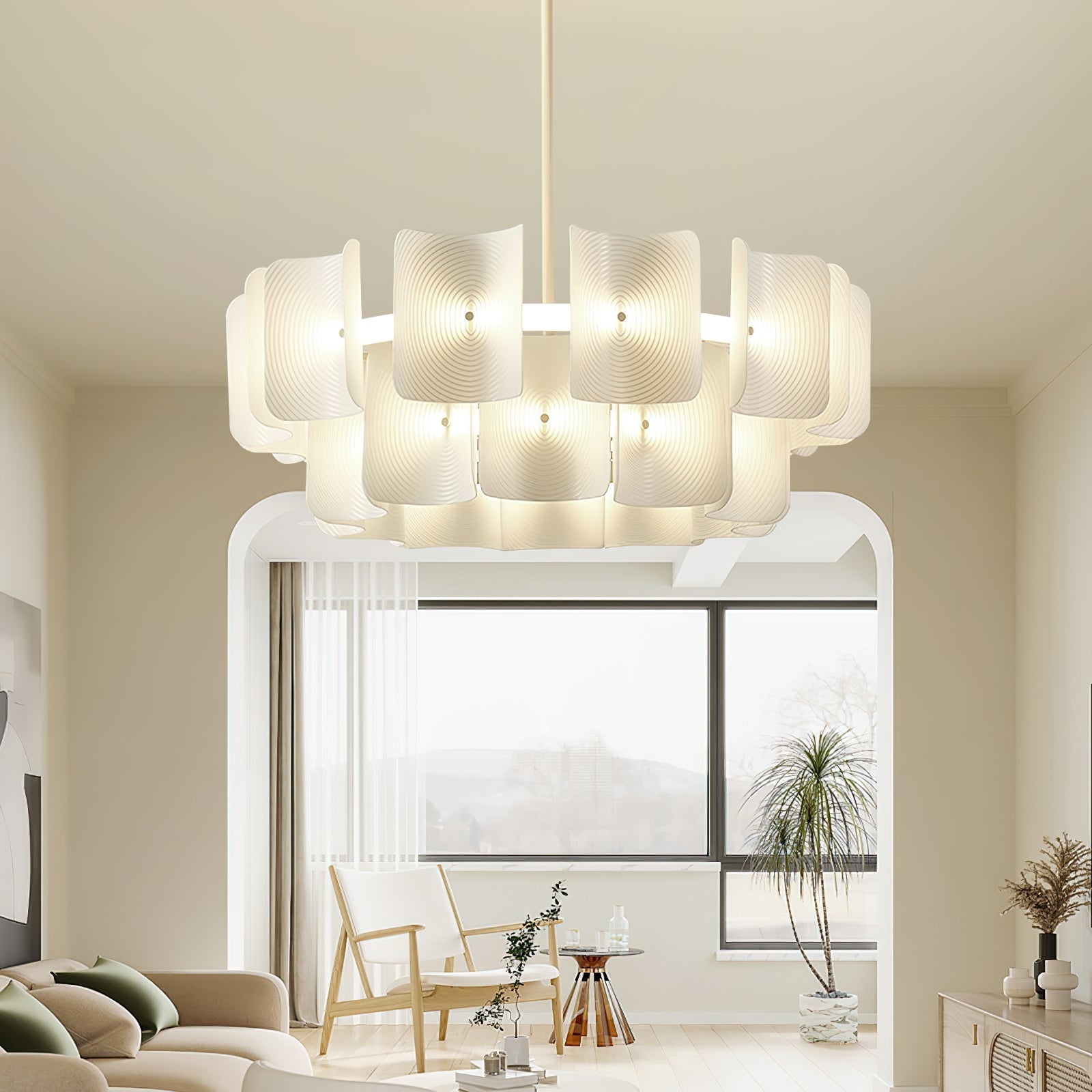 Aurora Chandelier Fingerprint LED-Neutral Decor