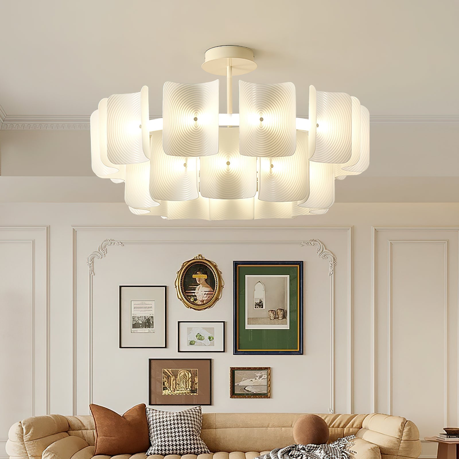 Aurora Chandelier Fingerprint LED-Neutral Decor