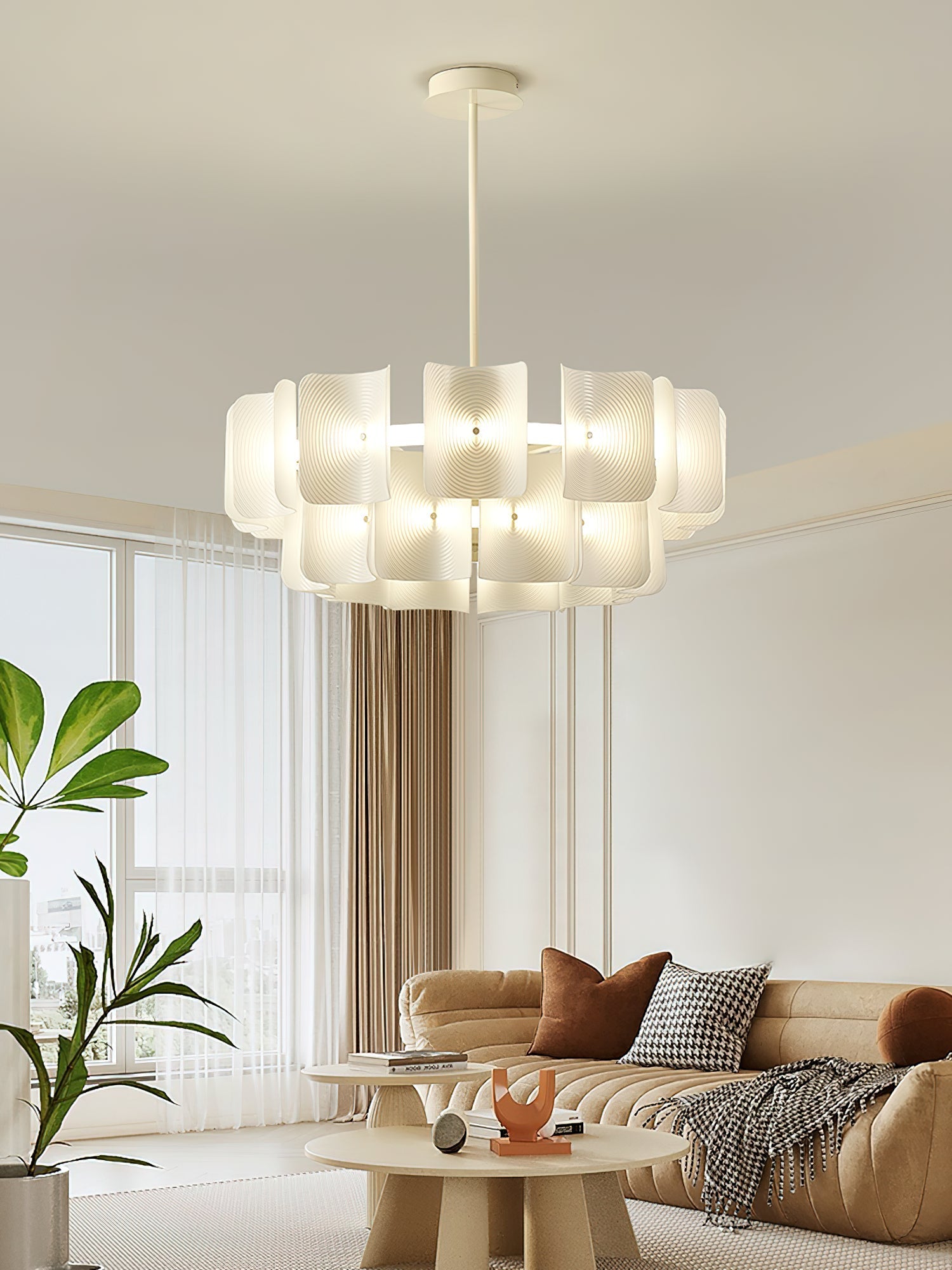 Aurora Chandelier Fingerprint LED-Neutral Decor