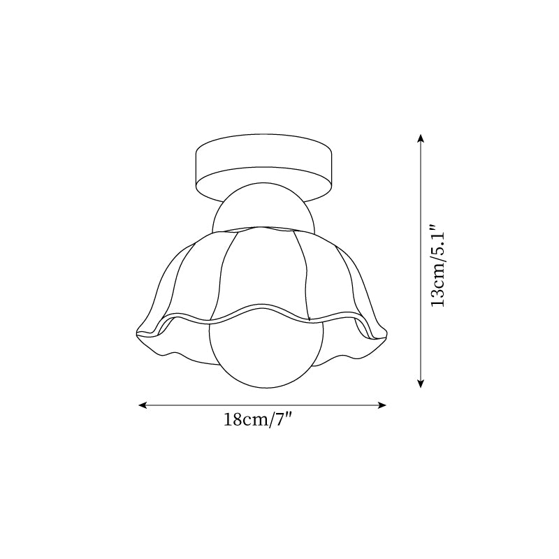 Caleno Ceiling Light Semi Flush Ceramic Gold Modern-Neutral Decor