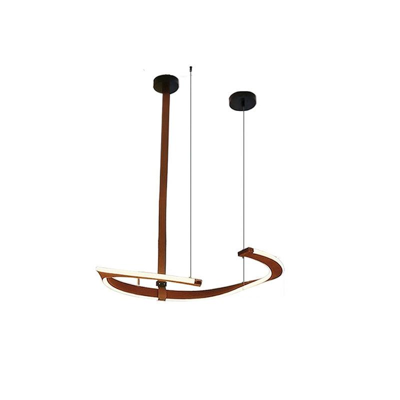 Cesorora Curved Artificial Leather Chandelier-Neutral Decor