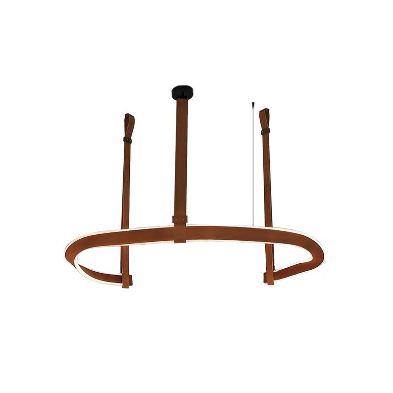 Cesorora Curved Artificial Leather Chandelier-Neutral Decor