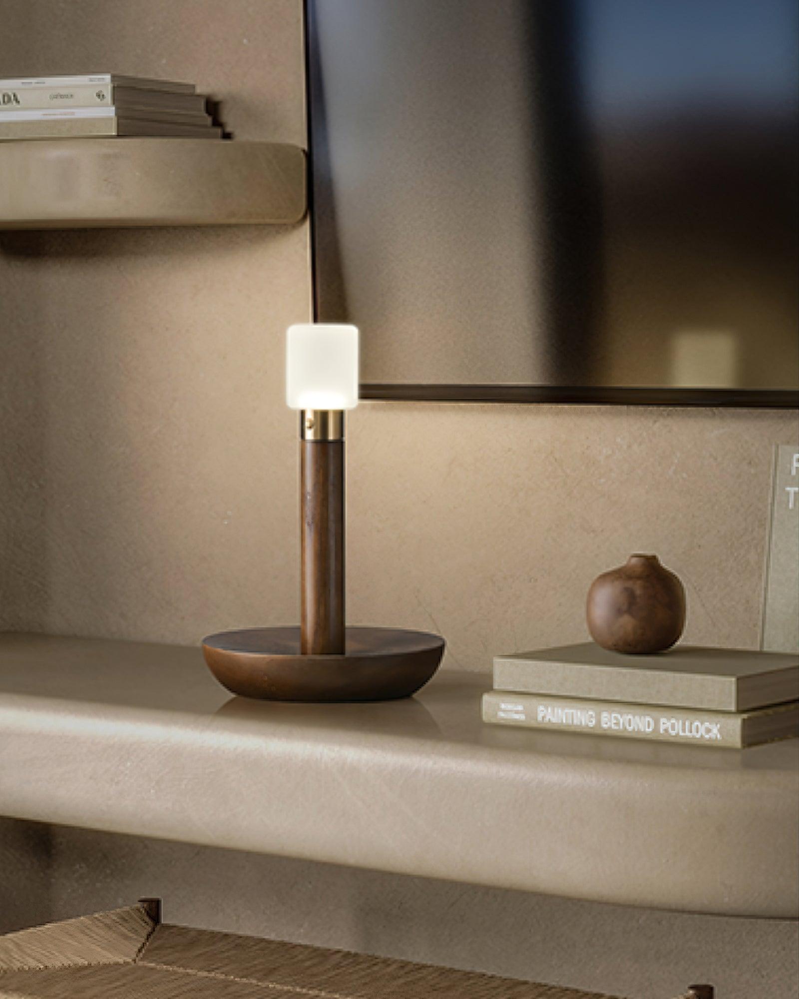 Lumaice Wood Minimalist Table Lamp-Neutral Decor